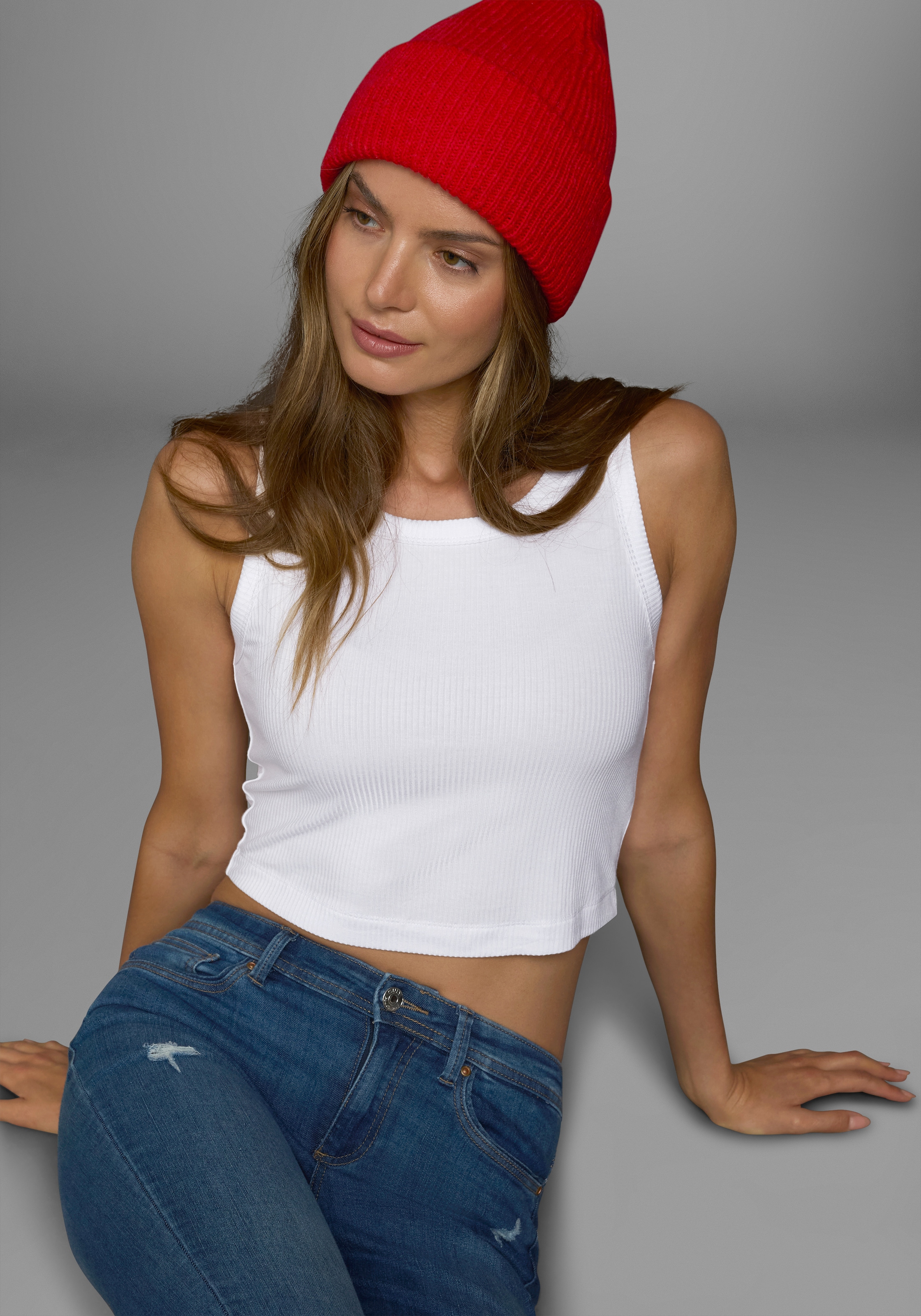 Laura Scott Crop-Top, (2-er Pack), in Rippenqualität