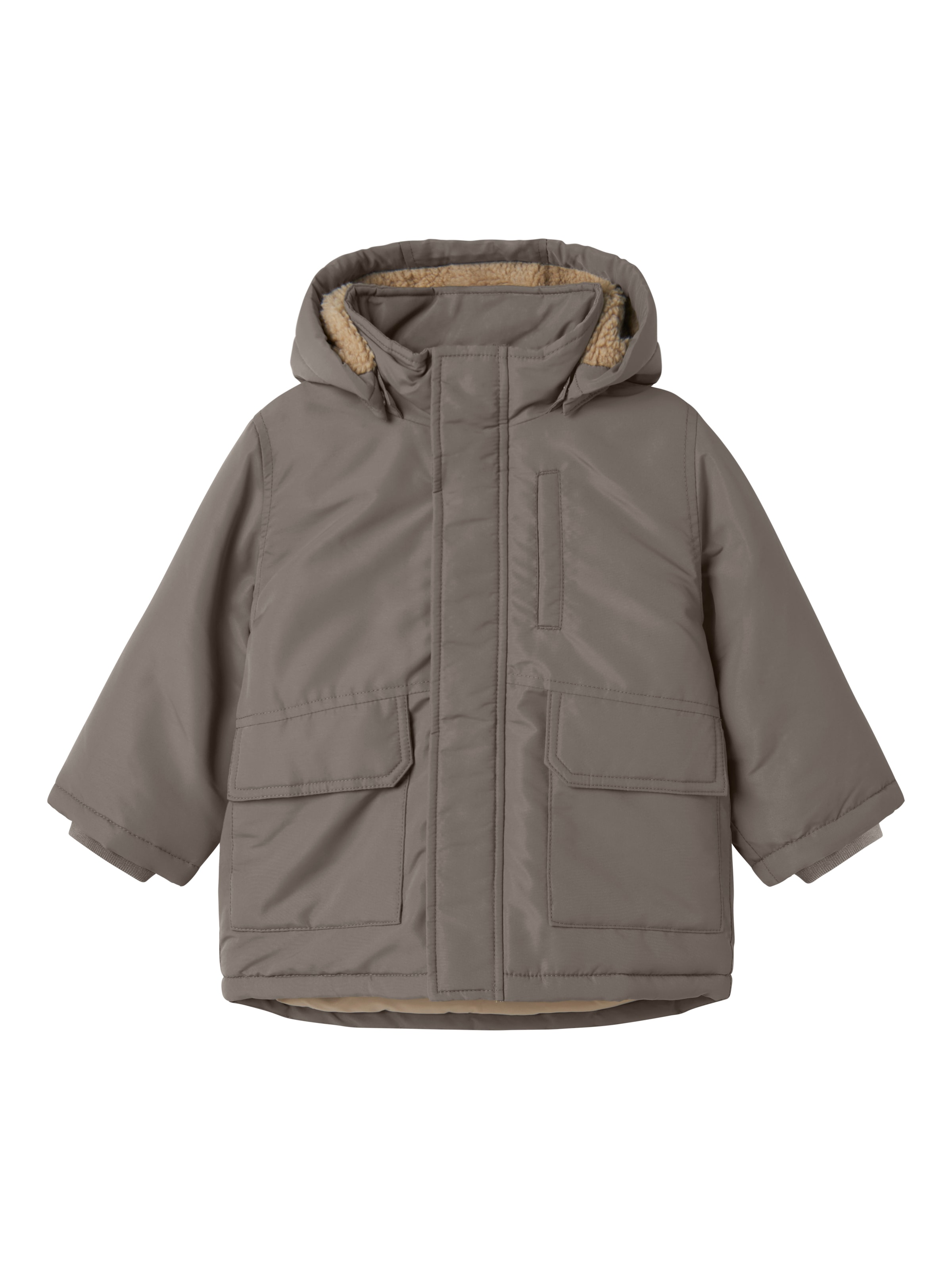 Name It Herren Walnut Outdoorjacke "Nmmmarlow Parka Jacket Pb1" Mit Kapuze Kunstfaser erhältlich in Größe 104/110/116/122/92/98 von Baur