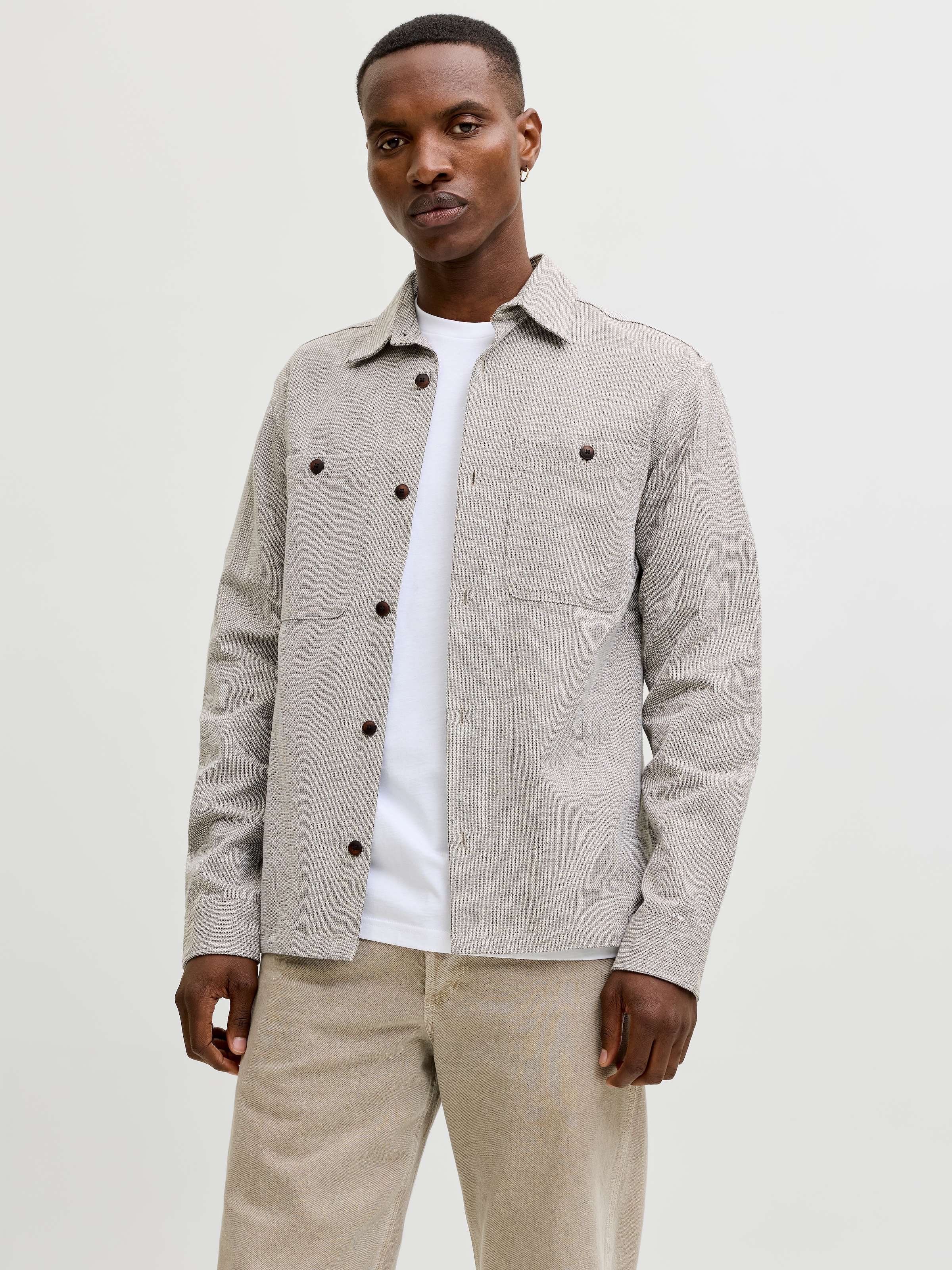 Jack & Jones Langarmhemd »JPRBLURAYLE LINEN BL. SOLID LS SHIRT SN«