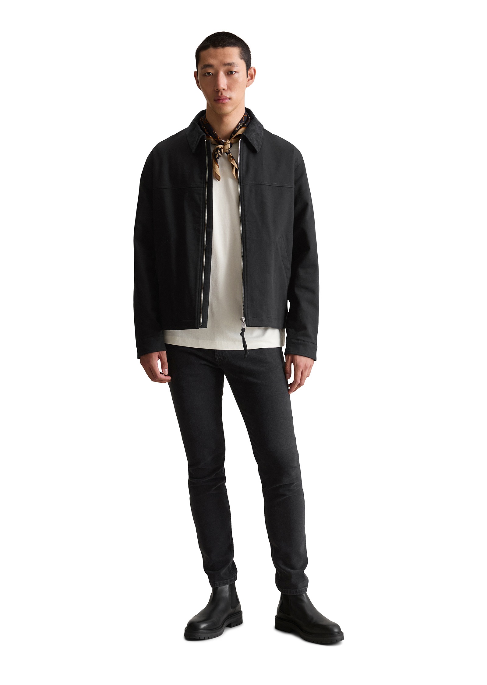 Marc O'Polo DENIM Outdoorjacke »mit Cord-Kragen«, ohne Kapuze