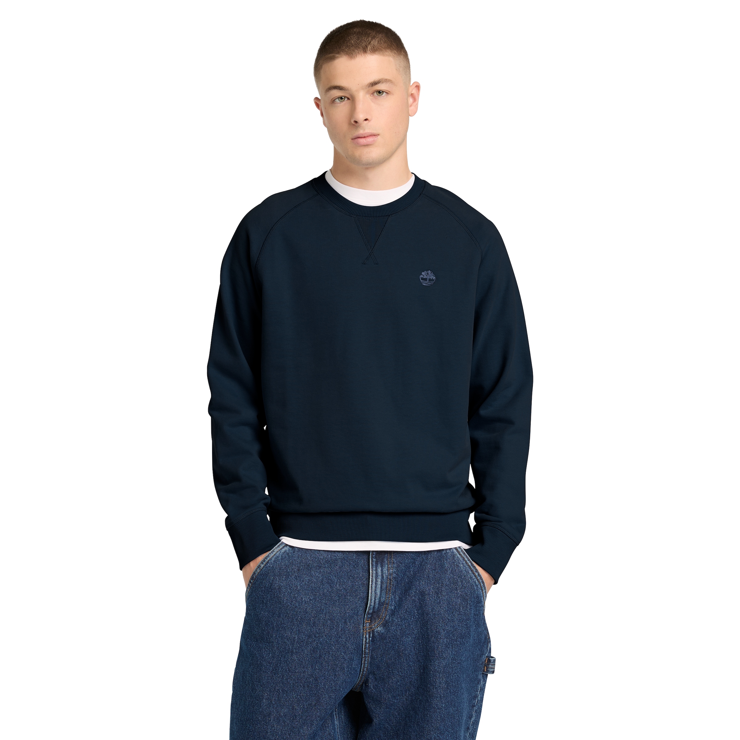 Timberland Sweatshirt "EXETER RIVER Loopback Crew Neck Swe", Langarm-Ausführung, aus Baumwolle, bequemer Schnitt