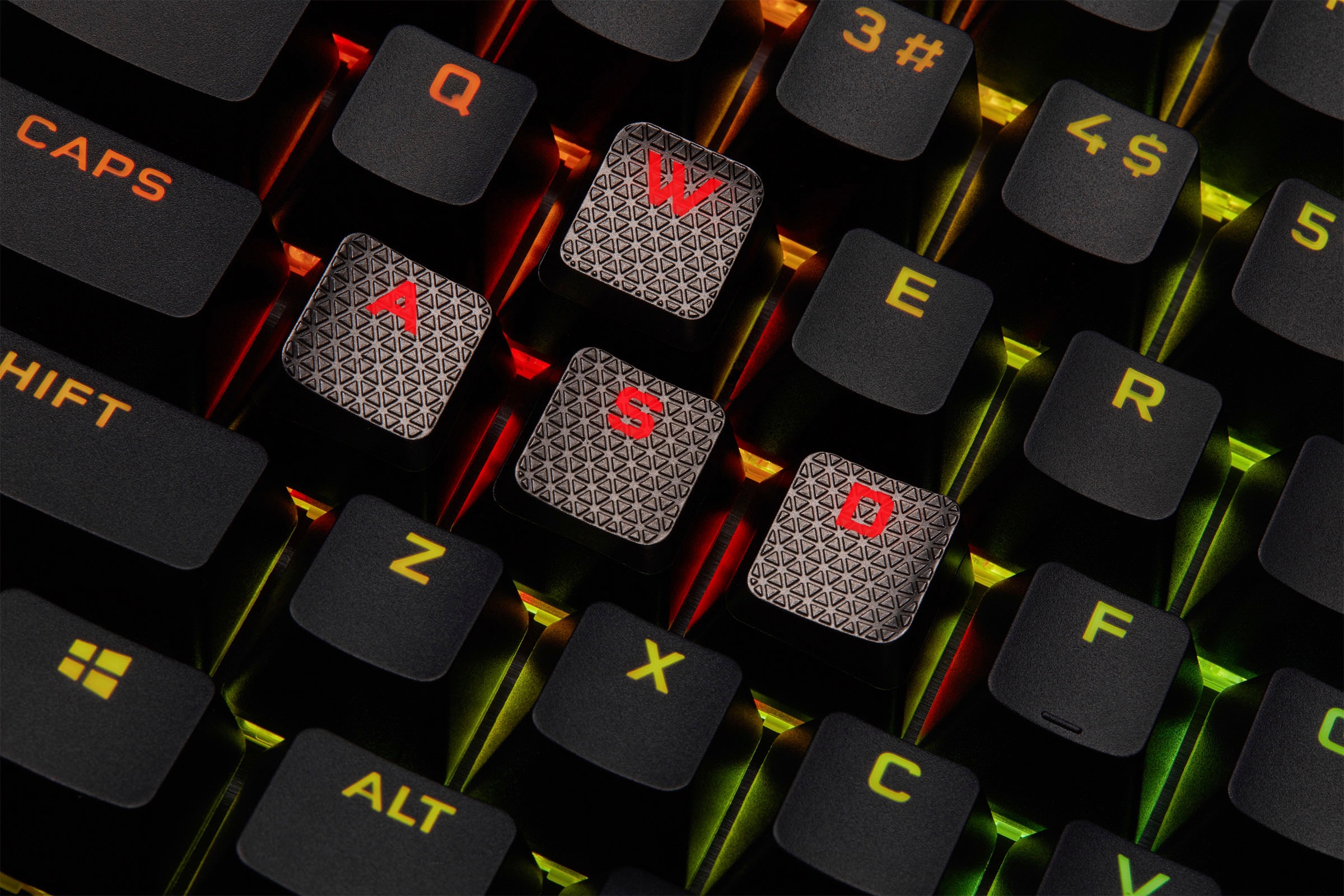 Corsair Gaming-Tastatur »K100 CORSAIR OPX«, (Handgelenkauflage-USB-Anschluss-Lautstärkeregler-Makro-Tasten-ausklappbare Füße-Ziffernblock)