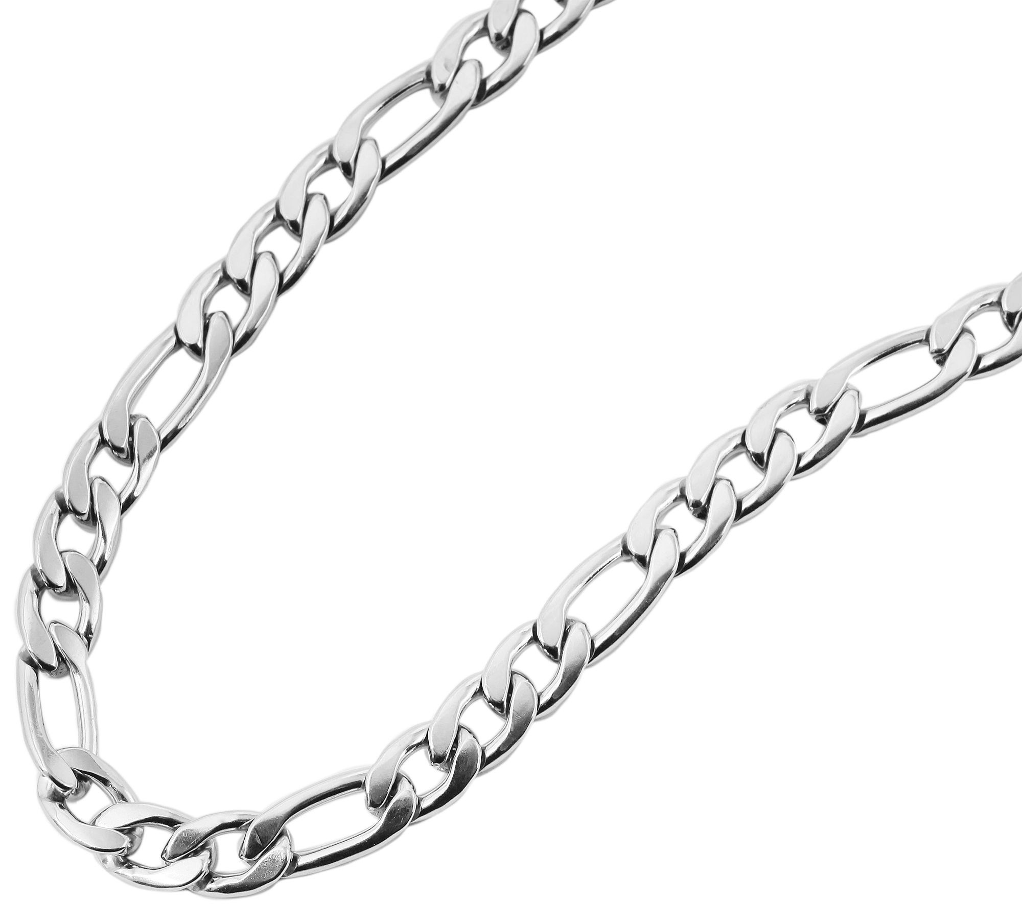 Adelia´s Kette ohne Anhänger »Halskette – Figarokette aus Edelstahl 50 cm« Geschenkidee: zeitlos und vielseitig