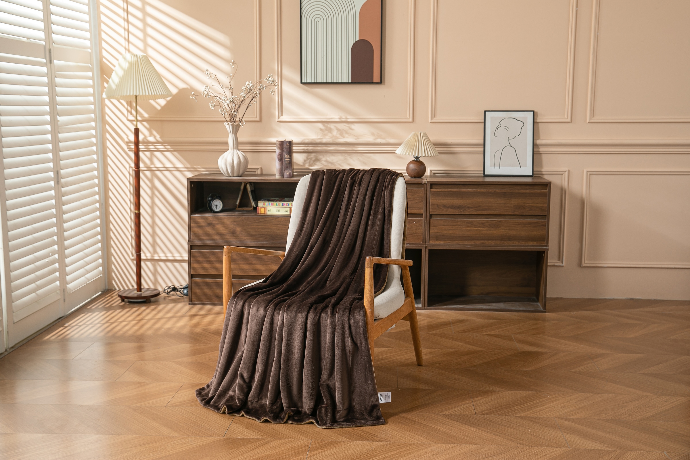 OTTO home Wohndecke »Tobbin« doppelseitige Wohndecke aus Flannel, verschiedene Größen, zweifarbig