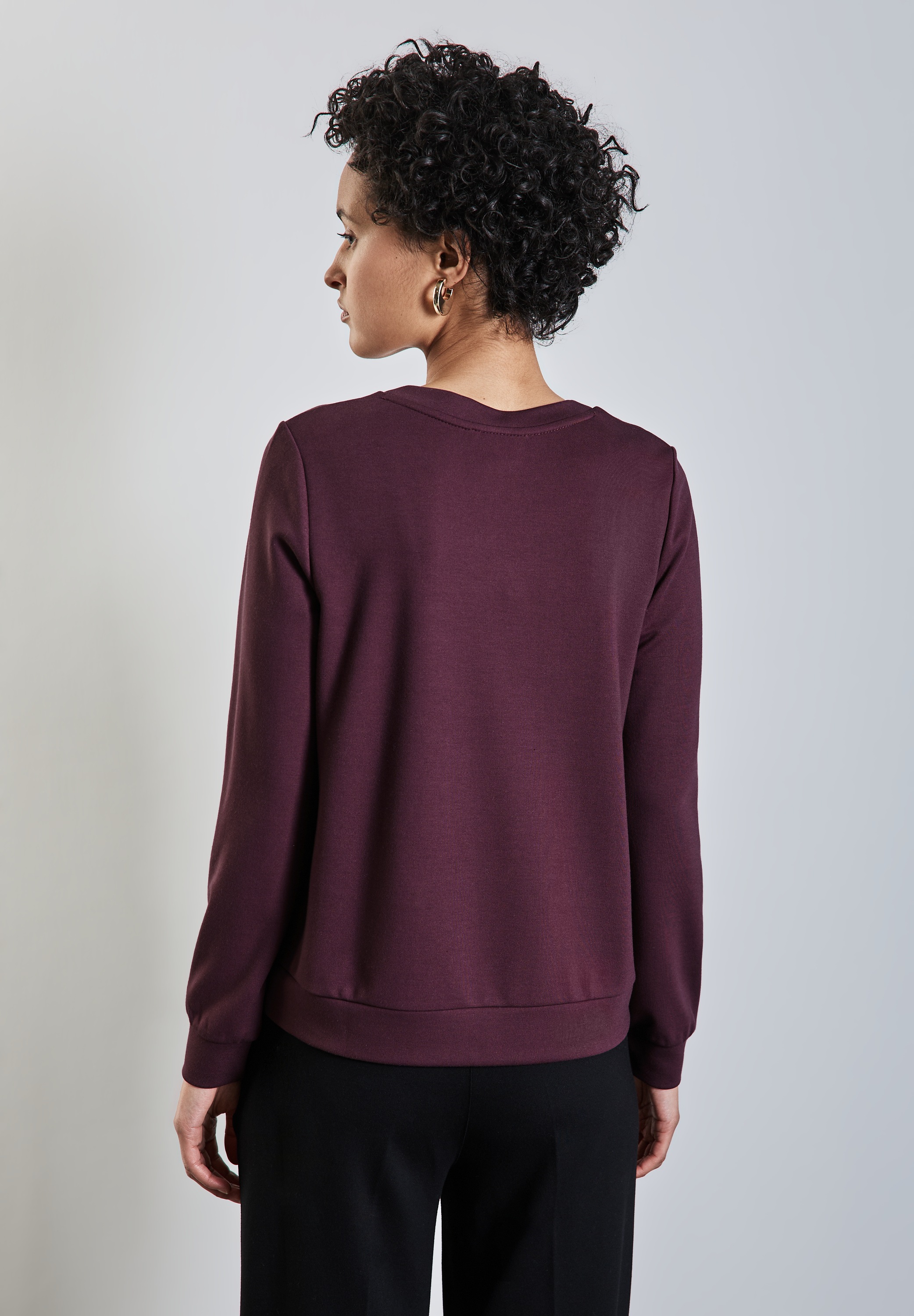 STREET ONE Langarmshirt, aus elastischem Materialmix