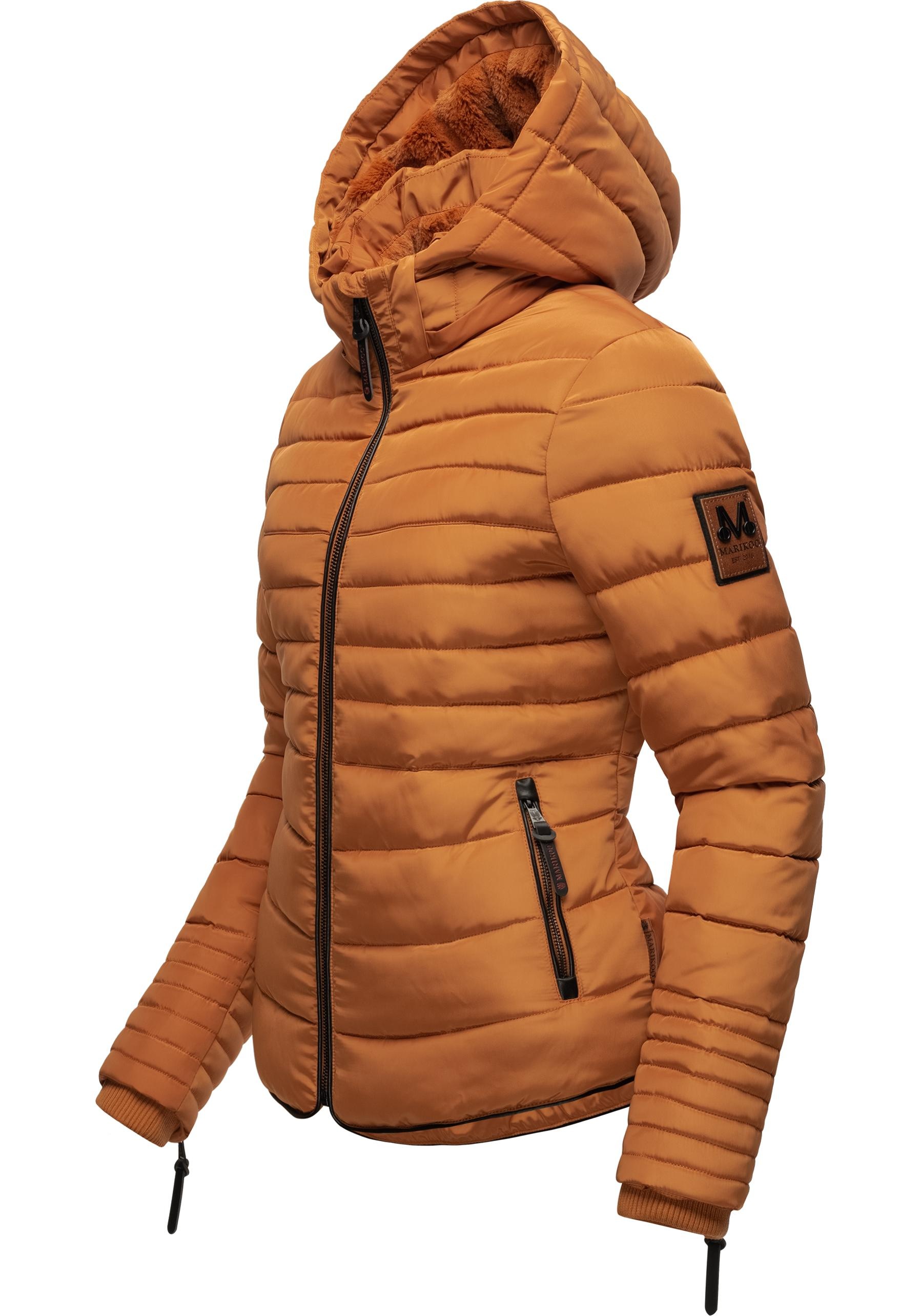 Marikoo Winterjacke "Amber" mitKapuze stylische Steppjacke mit Teddyfutter günstig online kaufen