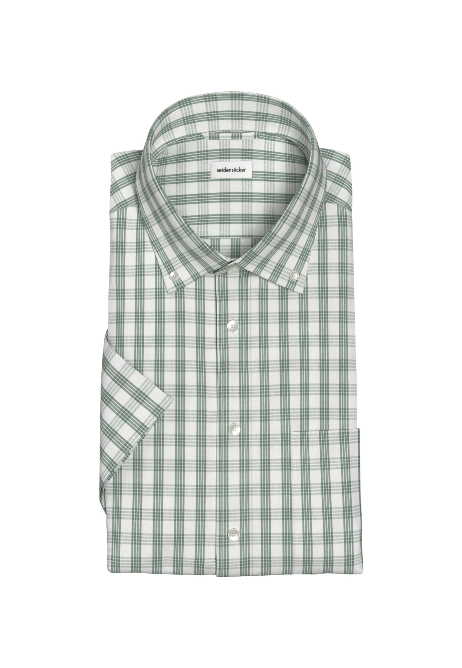 seidensticker Businesshemd »Regular«, Regular Kurzarm Button-Down-Kragen Karo