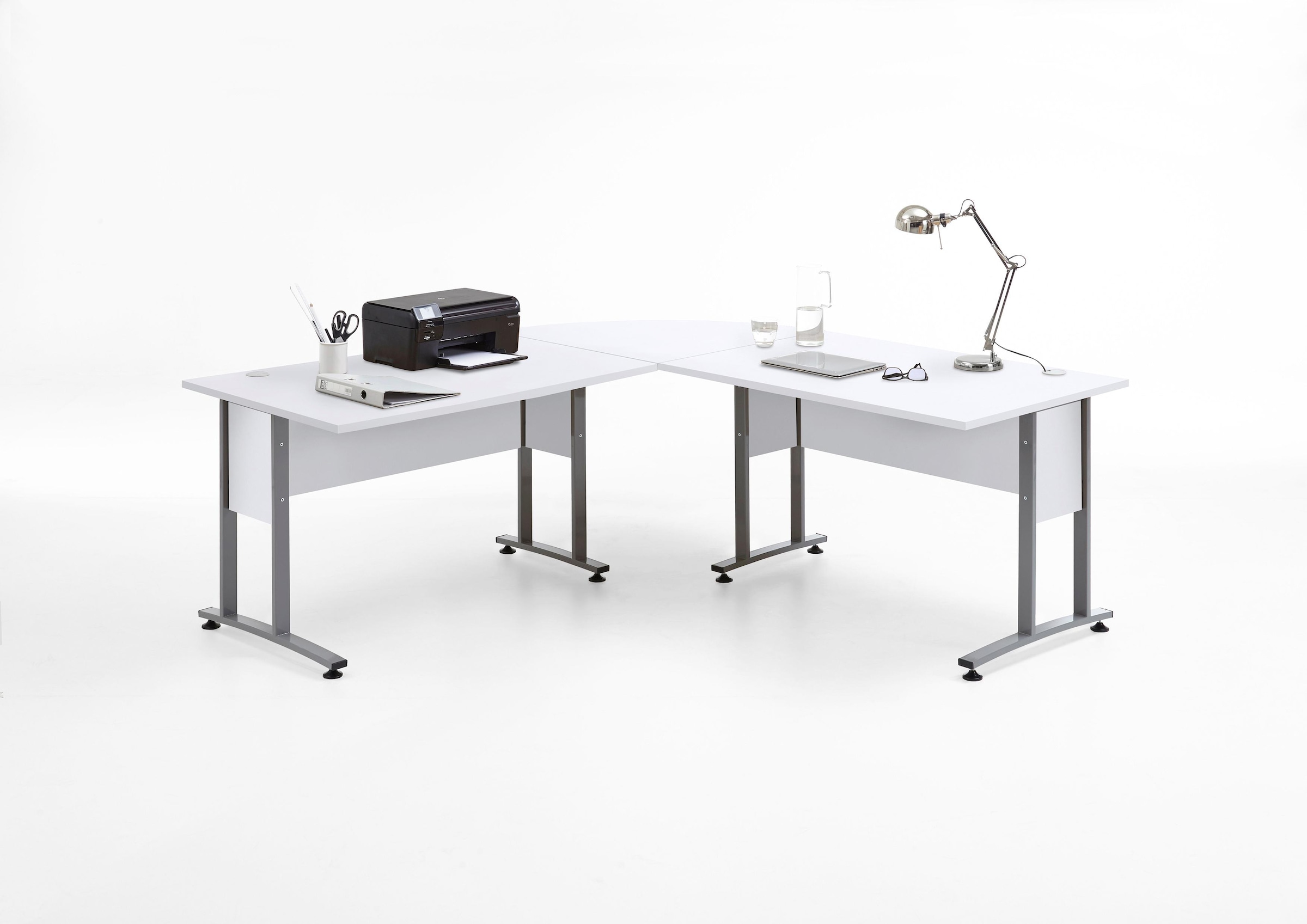 FMD Eckschreibtisch "Calvi", frei stellbar, XL-Arbeitsplatz, in 3 Größen - günstig online kaufen