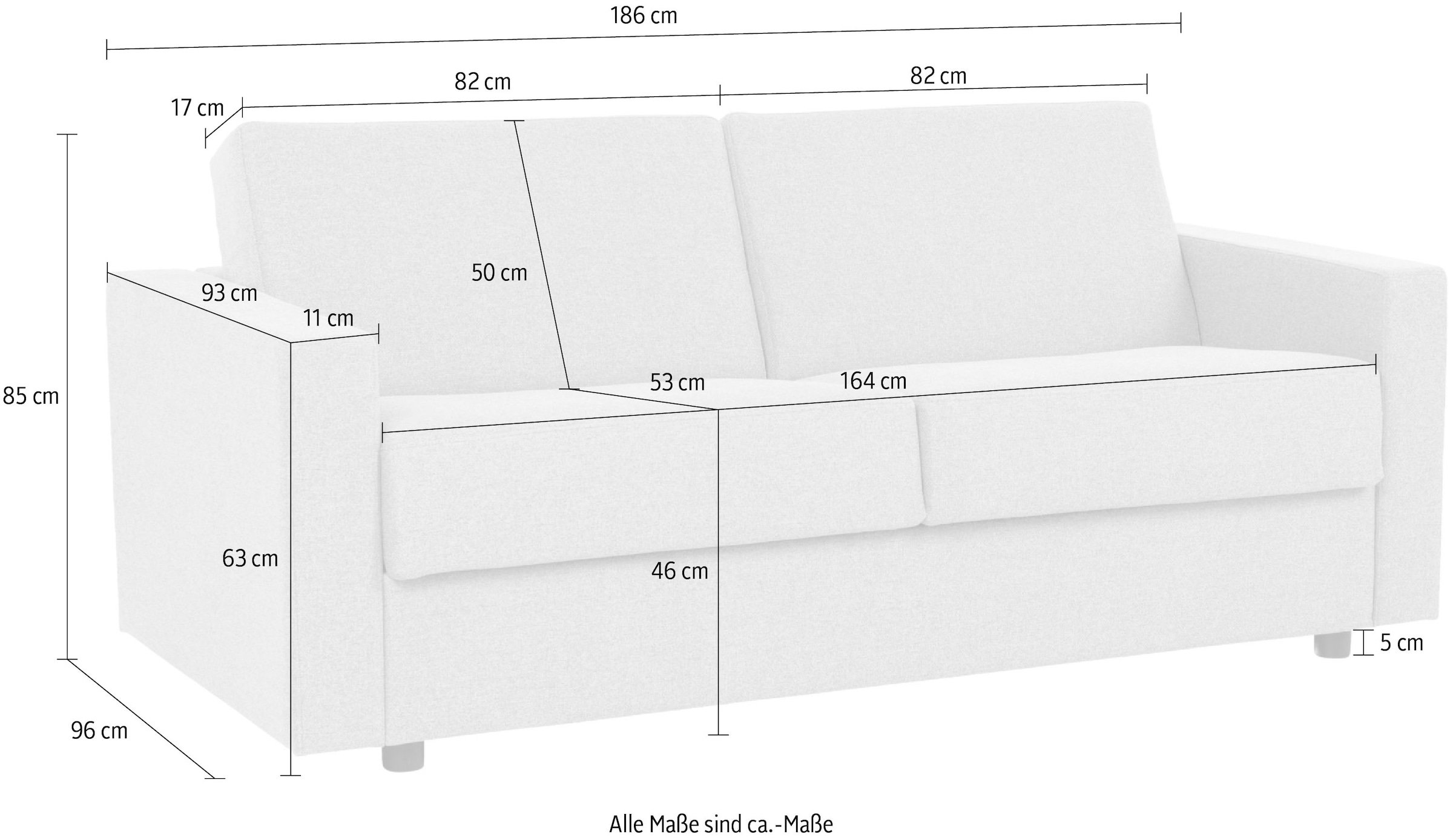 OTTO home Schlafsofa »Perrick, Schlaf-Couch, Breite Liegefl. 140 oder 160x200 cm« Sofa und Bett in einem, Bonell- oder Taschenferderkern, FSC®