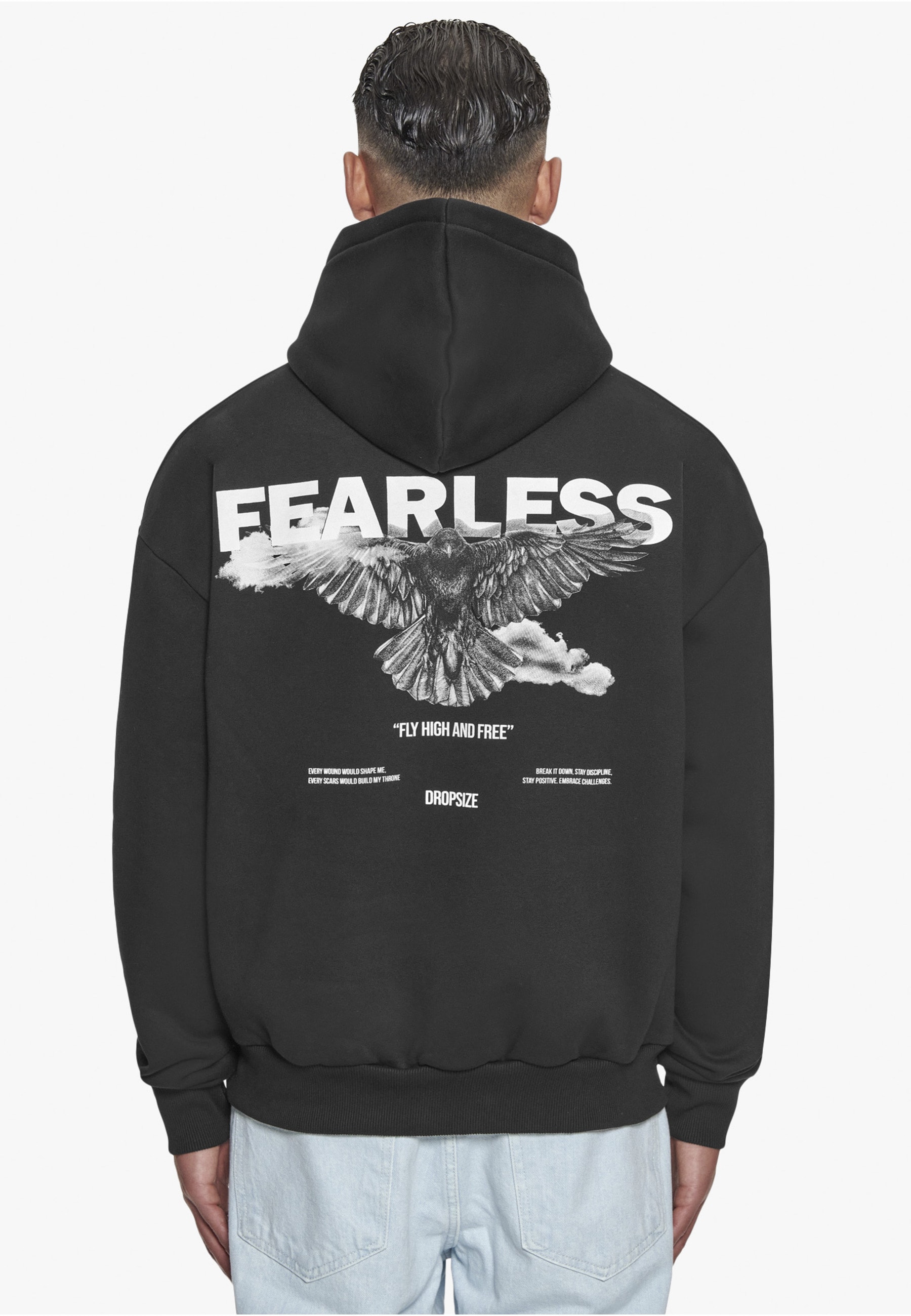Dropsize Kapuzenpullover »Dropsize Herren Dropsize Heavy Oversize Fearless Hoodie« 1 Stk.