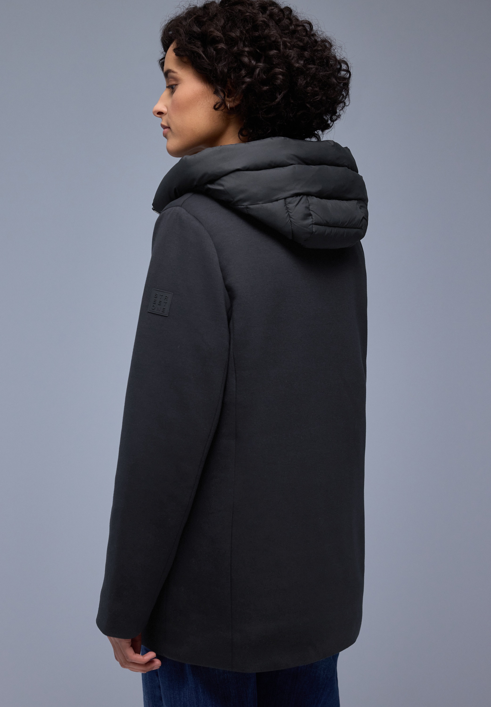 STREET ONE Langjacke mit Kapuze im Doppel-Layer-Look und mit Kapuze günstig online kaufen