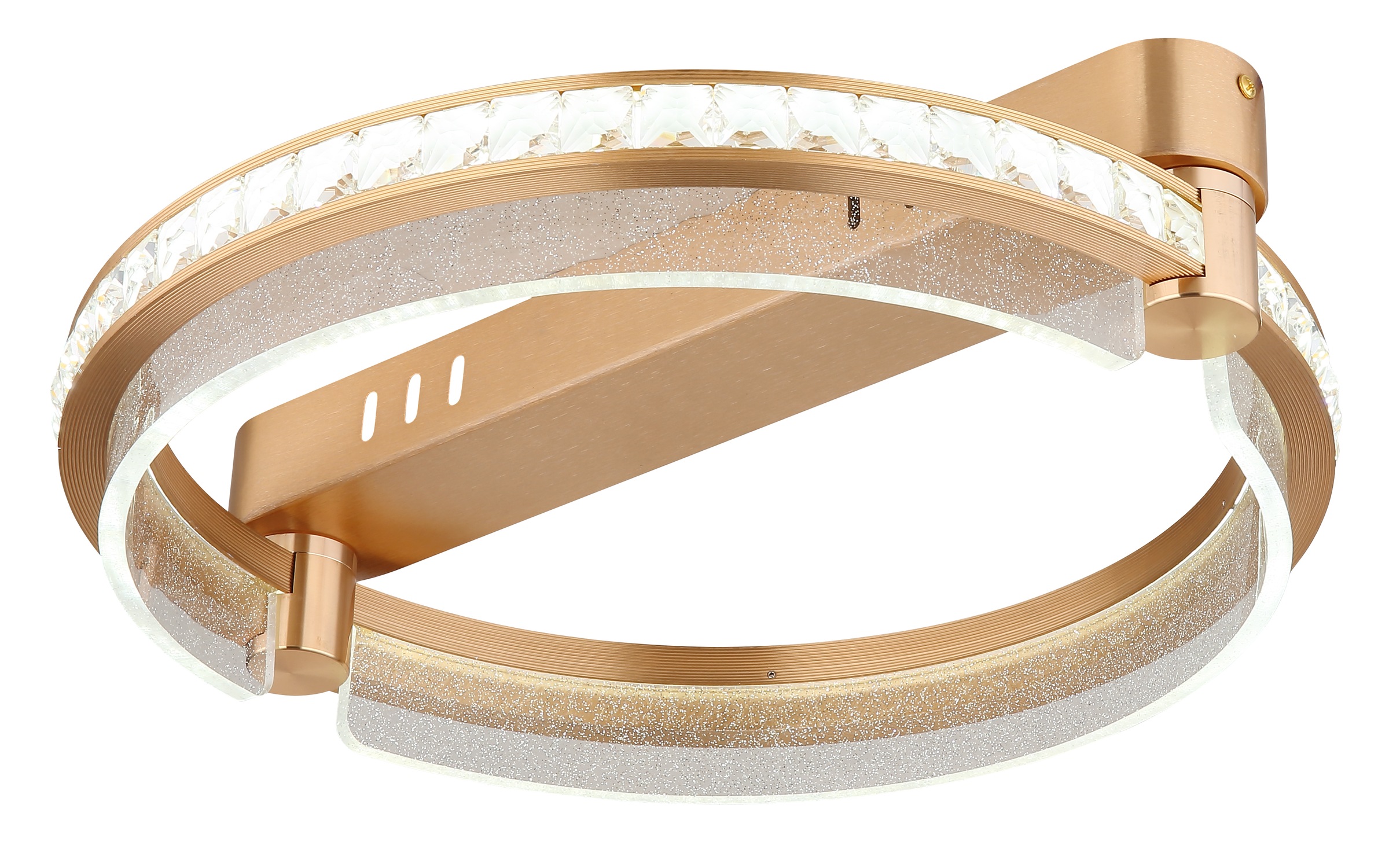 GLOBO LIGHTING Deckenleuchte »BLONDIE« LED-Modul 1 Stk. Deckenleuchte Gold/Kristalle, Acryl klar, dimmbar, LED 36W