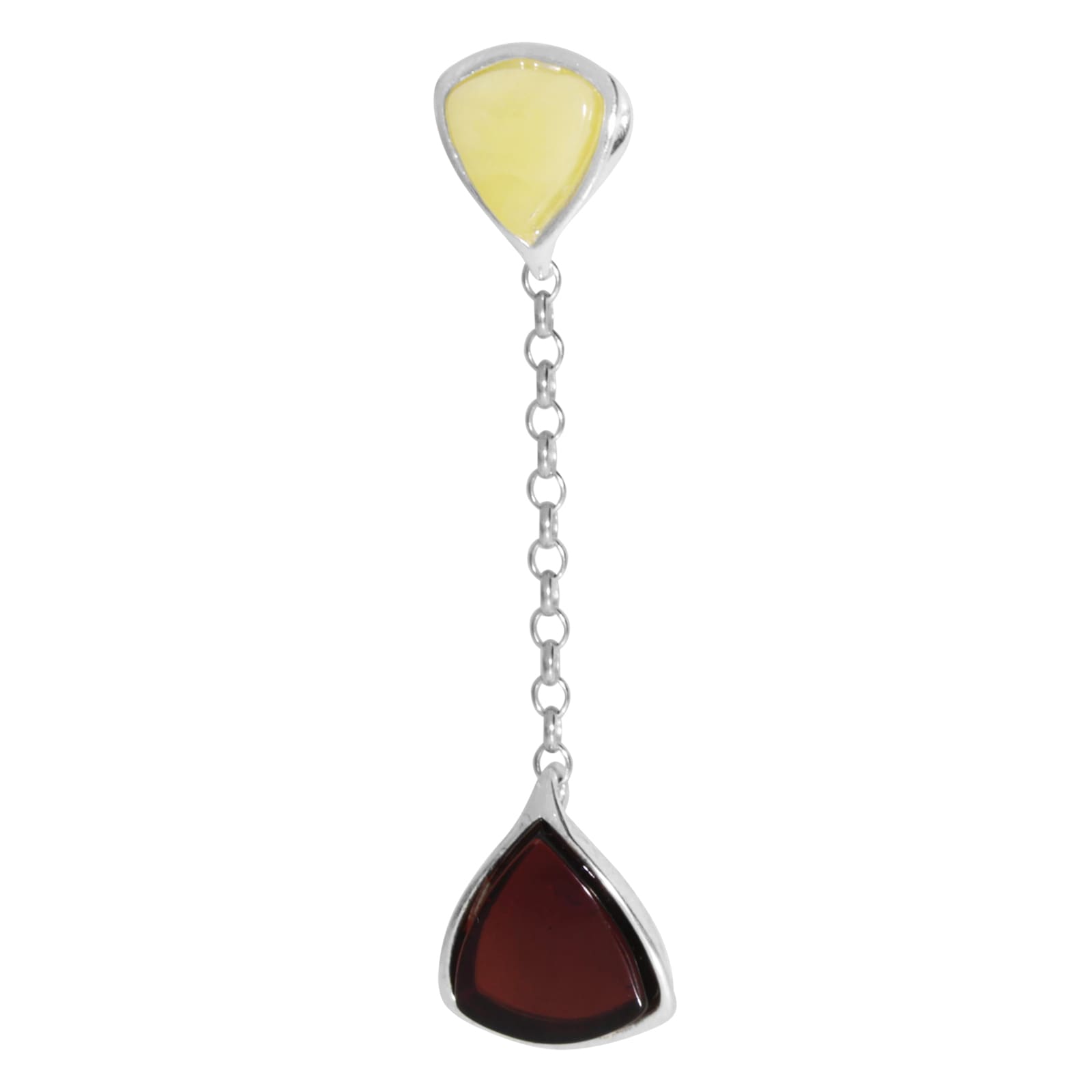 Kettenanhänger OSTSEE-SCHMUCK "- Gleiter-Marissa - Silber 925/000 - Bernstein" Gr. 53, silber (silber 925, silberfarben, weiß), Schmuckanhänger, Damen, Silber 925 (Sterlingsilber), Kettenanhänger