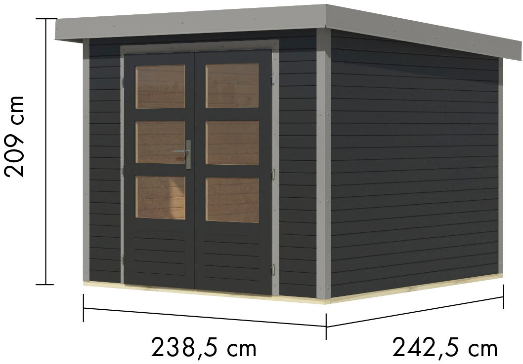 Karibu Gartenhaus »Jupiter 3,5 C«, in verschiedenen Farben