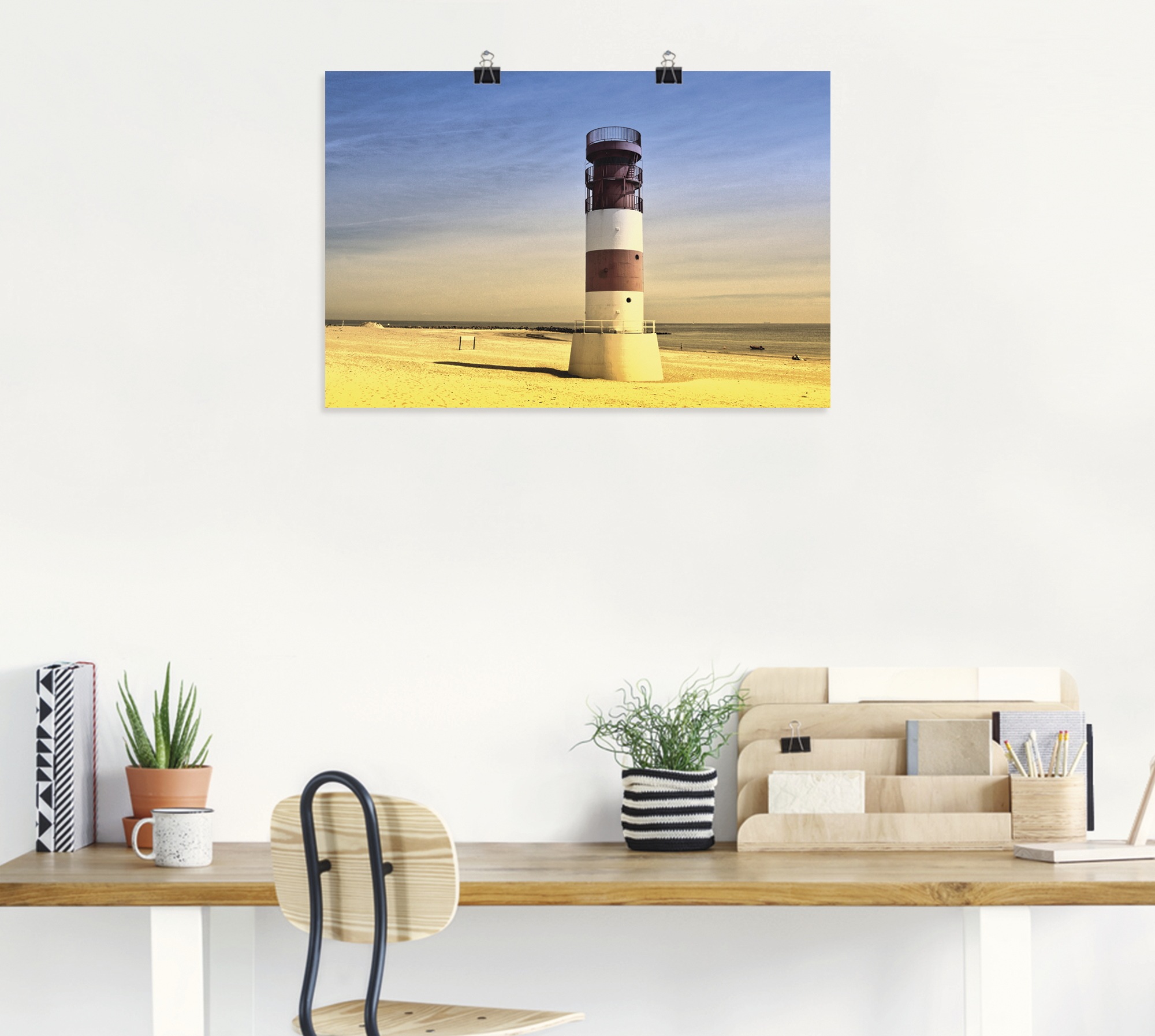 Artland Wandbild »Leuchtturm auf Helgoland Düne«, Gebäude, (1 St.), als Alubild, Leinwandbild, Wandaufkleber oder Poster in versch. Größen