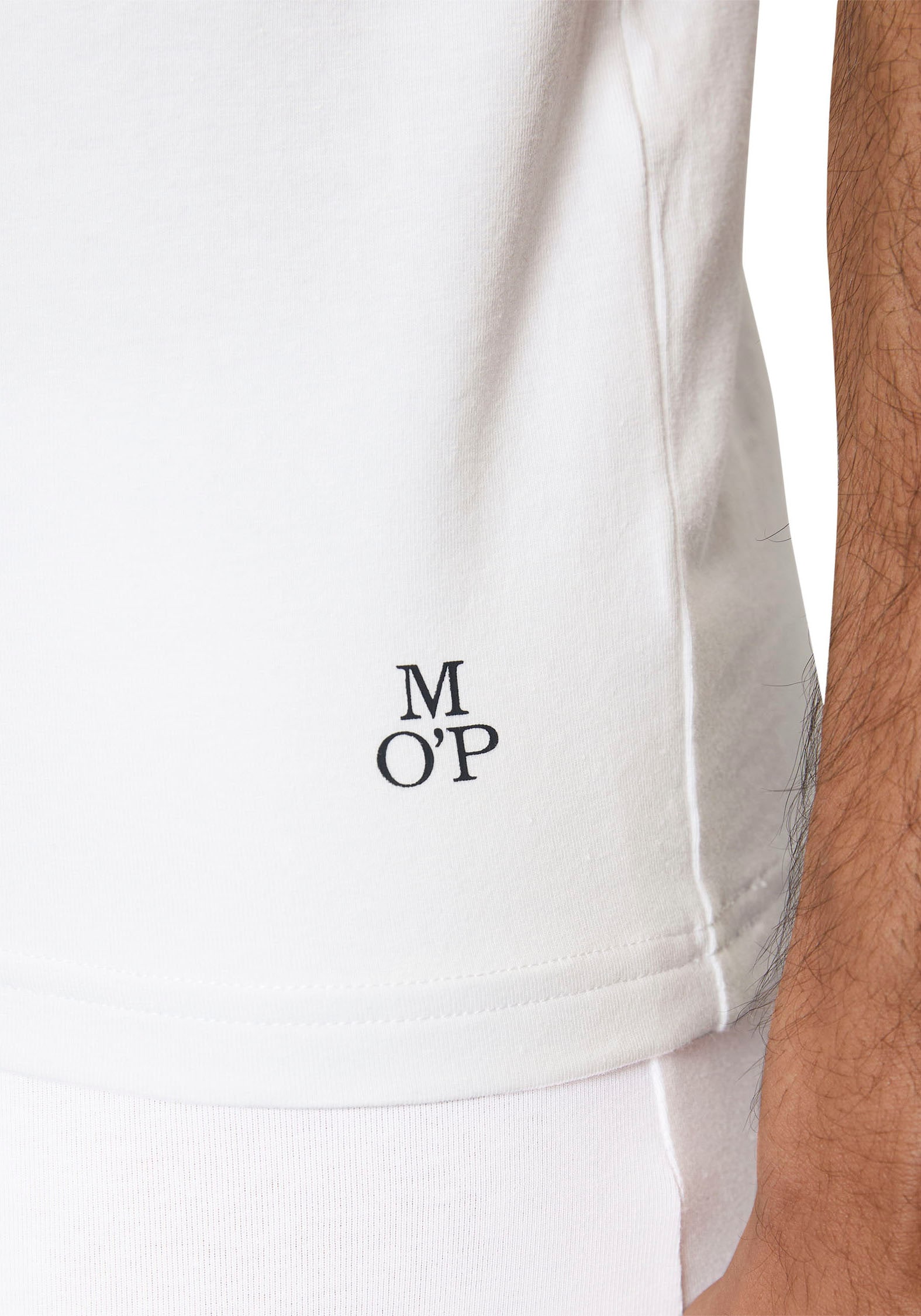 Marc O'Polo T-Shirt »Essentials«, (2er Pack), mit dezentem Markenlogo