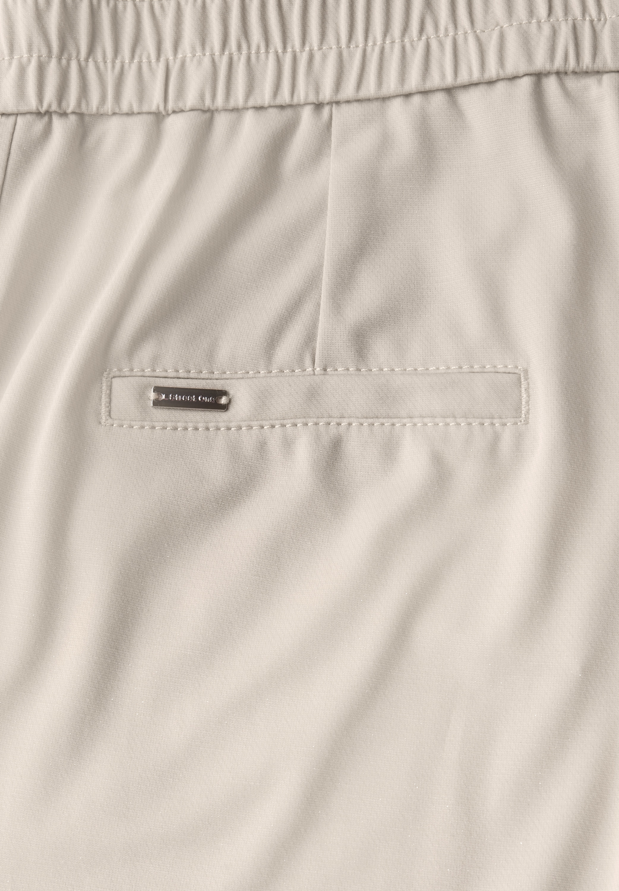 STREET ONE Stoffhose, Sommerhose mit schimmerndem Schnallendetail und weitem Bein