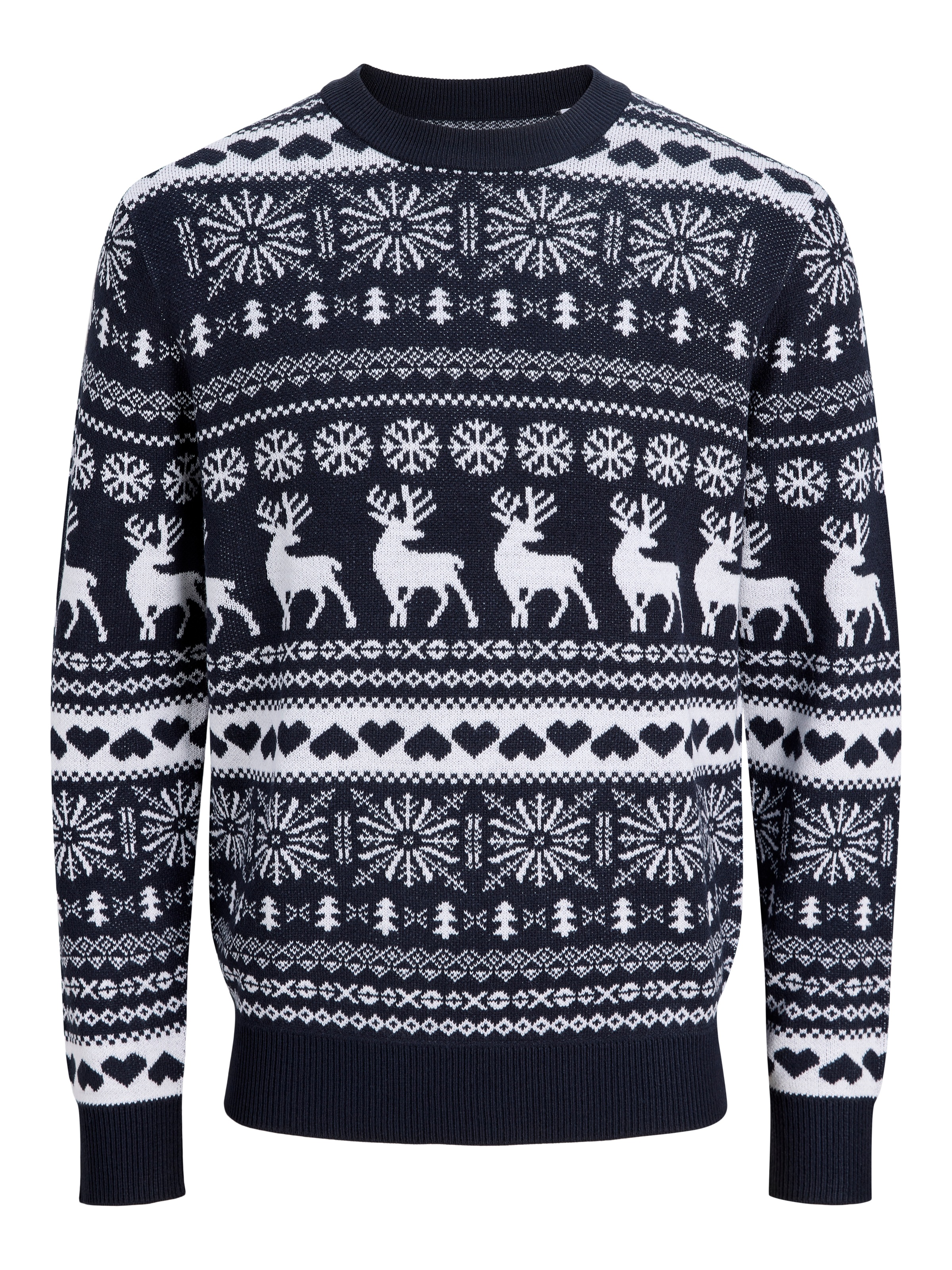 Jack & Jones Junior Rundhalspullover »JJXMAS SANTA KNIT CREW NECK JNR« Weihnachten, Kunstfaser, regular Fit