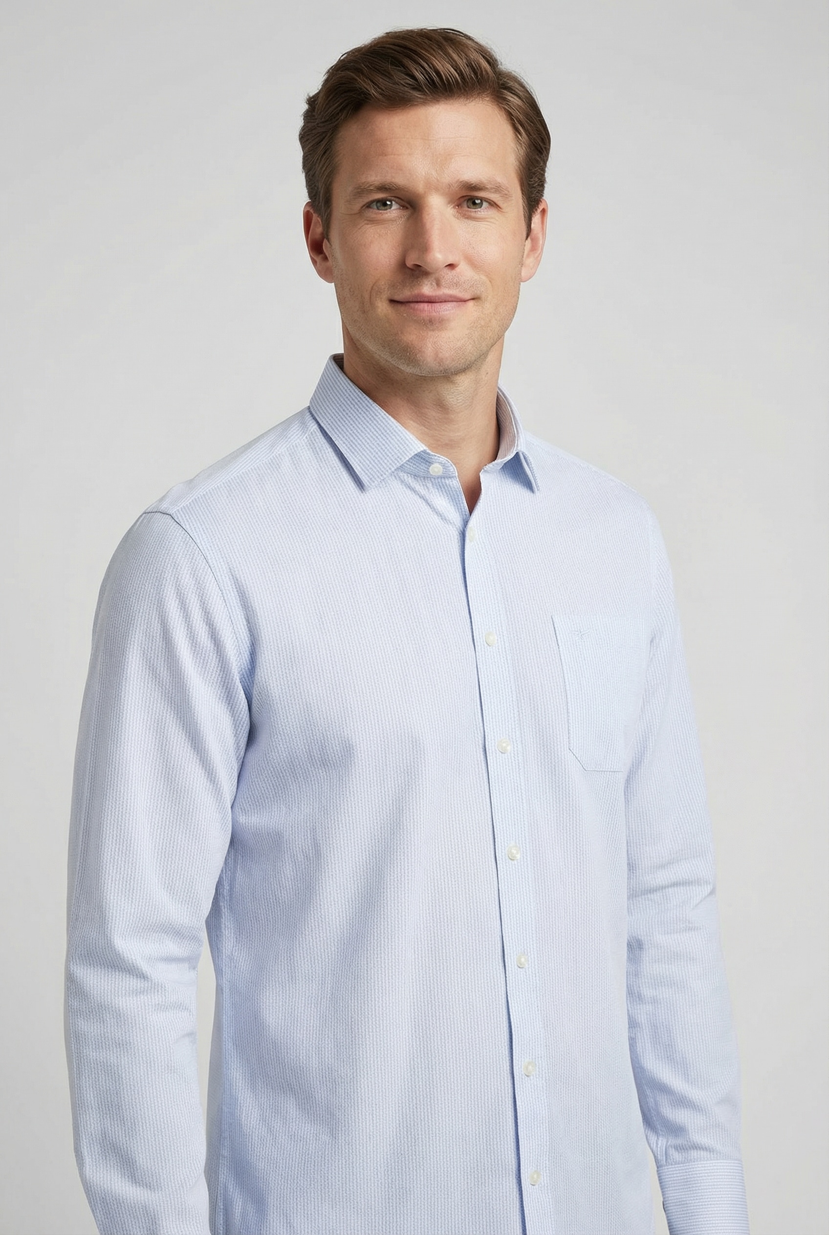 FYNCH-HATTON Langarmhemd mit Struktur-Print günstig online kaufen