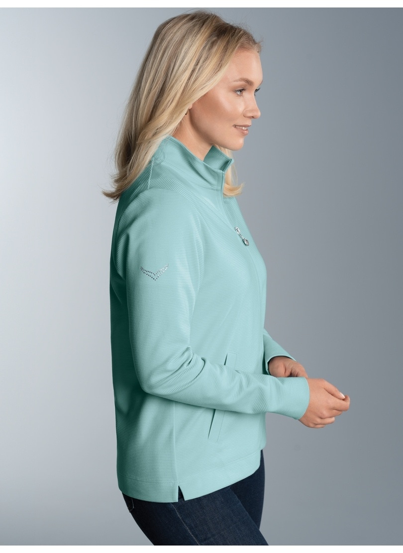 Trigema Sweatjacke »TRIGEMA Jacke mit funkelnden Strass-Steinen«