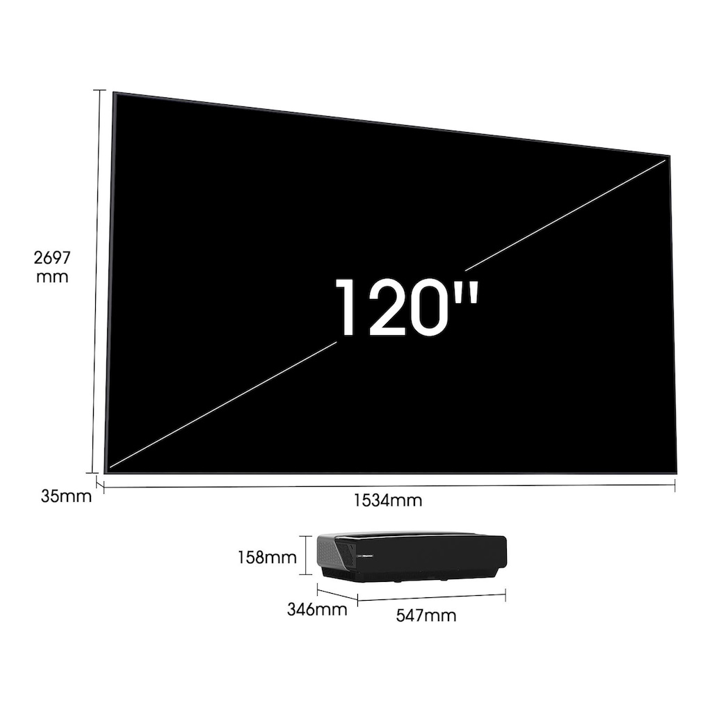 Hisense Laser-TV »120L5F-A12 (120 Zoll)«