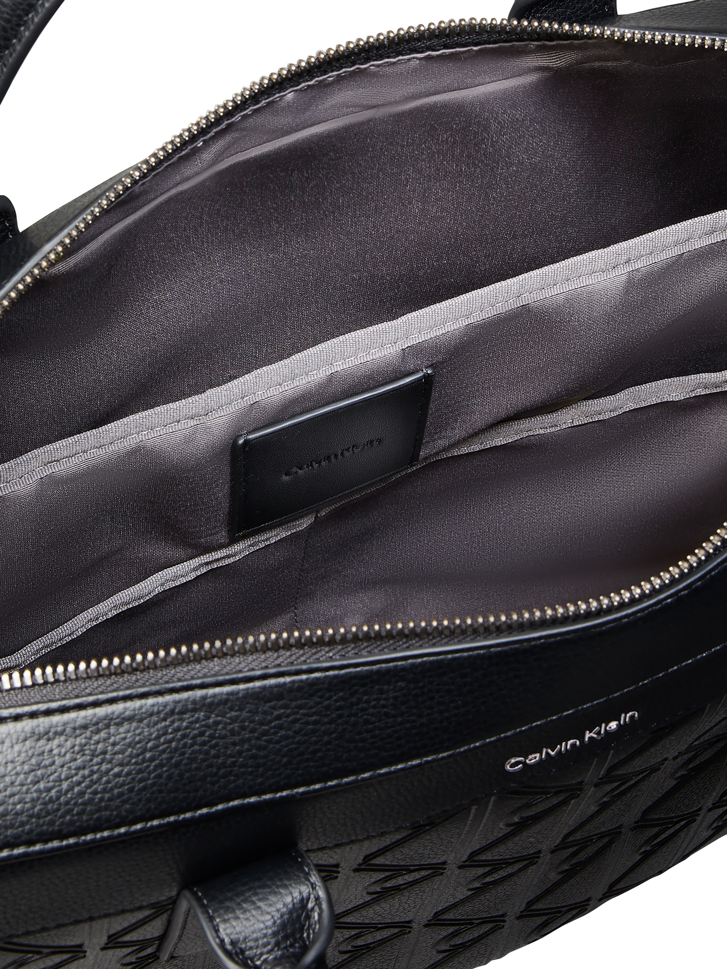 Calvin Klein Aktentasche »EMBLEM AOP DEBOSS COMMUTER« Unisex Businesstasche, Laptoptasche mit abnehmbarem Schulterriemen