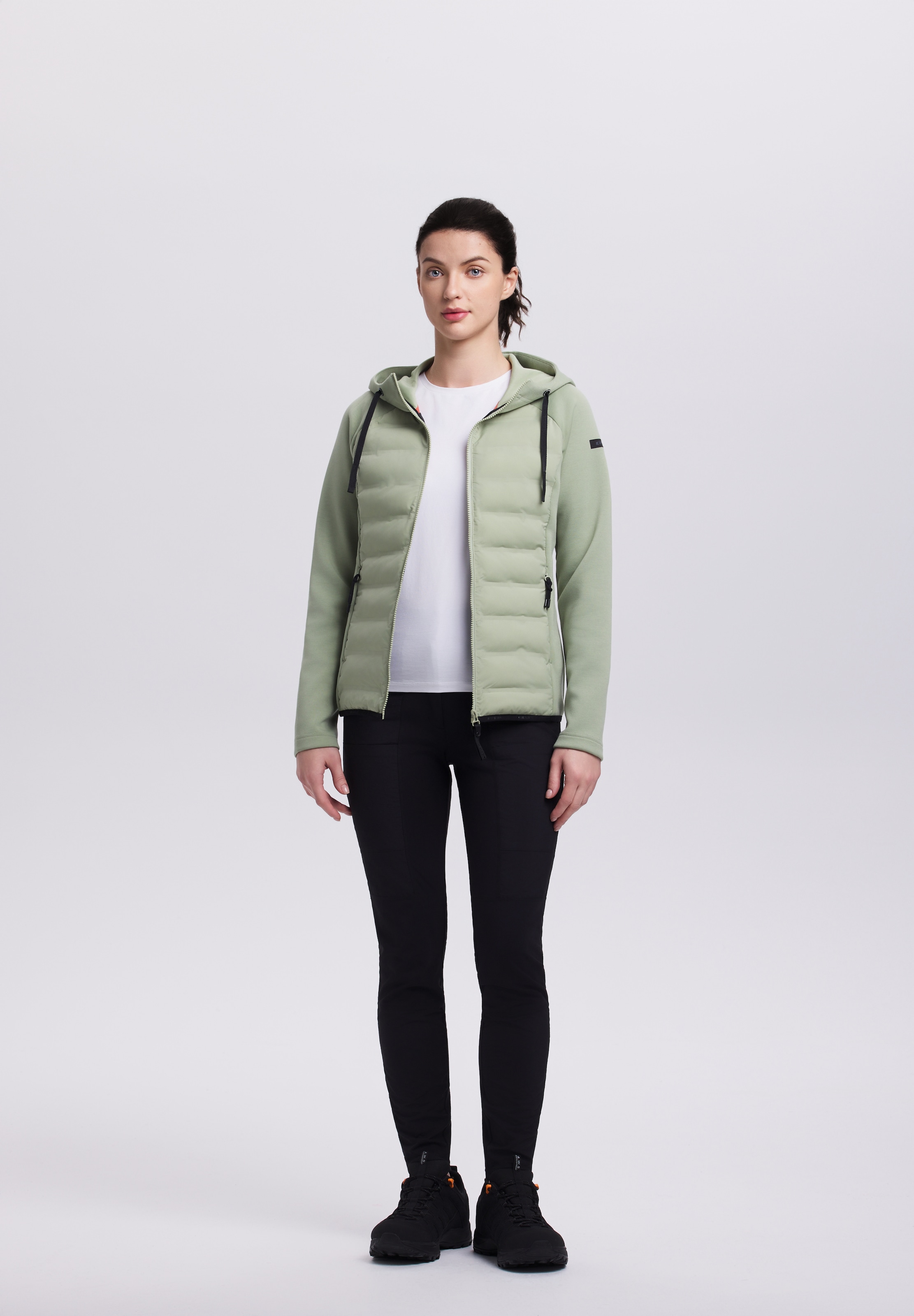 Icepeak Hybridjacke »ICEPEAK ASHBURN« mit fester Kapuze und Kordelzügen, aus 4-Wege-Stretch-Material