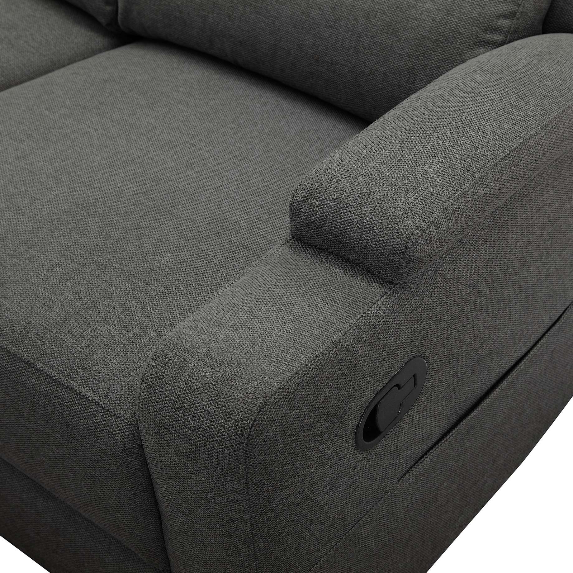 OTTO home Ecksofa »NAPORI Struktur, Multimediasofa, L-Form« man. oder elektr. Relaxfuntion, USB-A bei elektr. Variante, Staukasten
