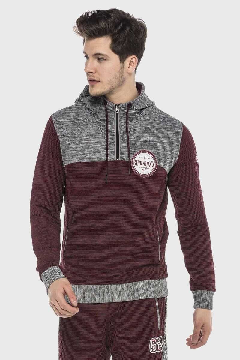 Cipo & Baxx Kapuzensweatshirt "Sweatshirts", 1 Stk. mit Zipper und Konstras günstig online kaufen