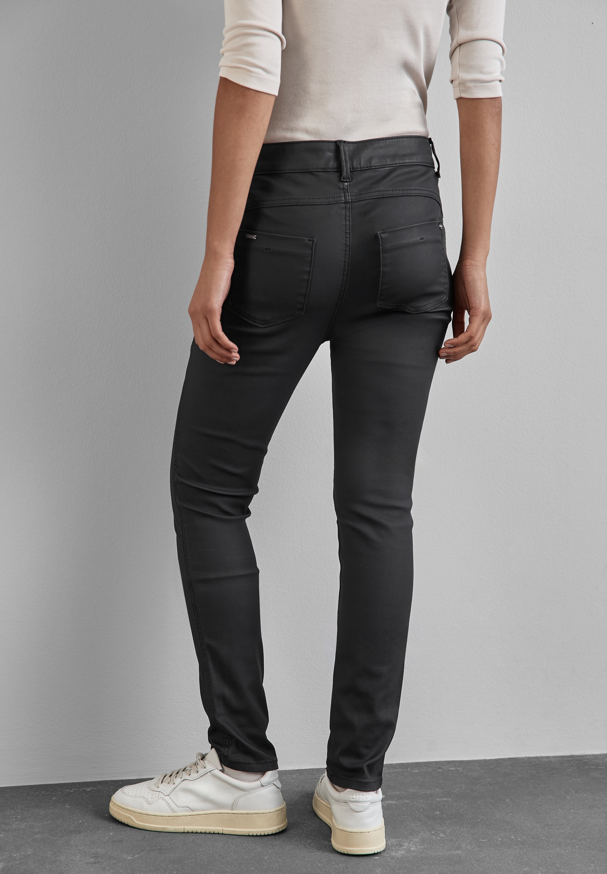 STREET ONE Lederimitathose, High Waist günstig online kaufen