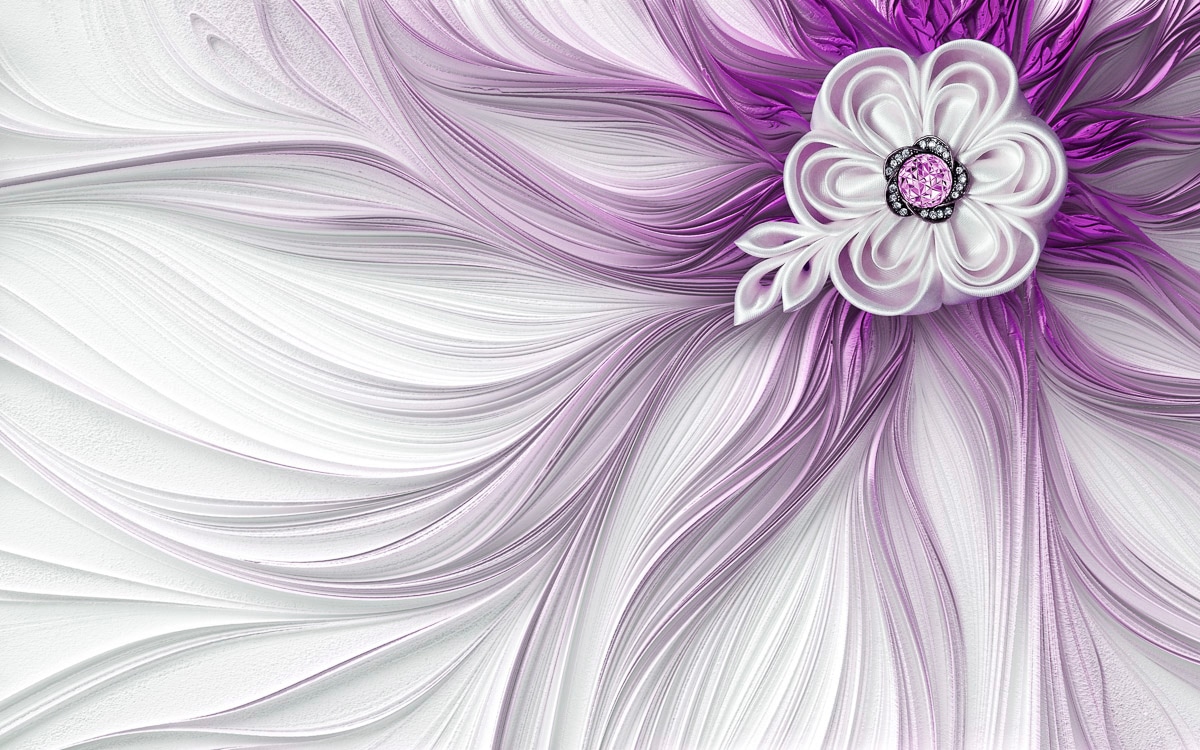 Papermoon Fototapete "Muster mit Blumen lila"