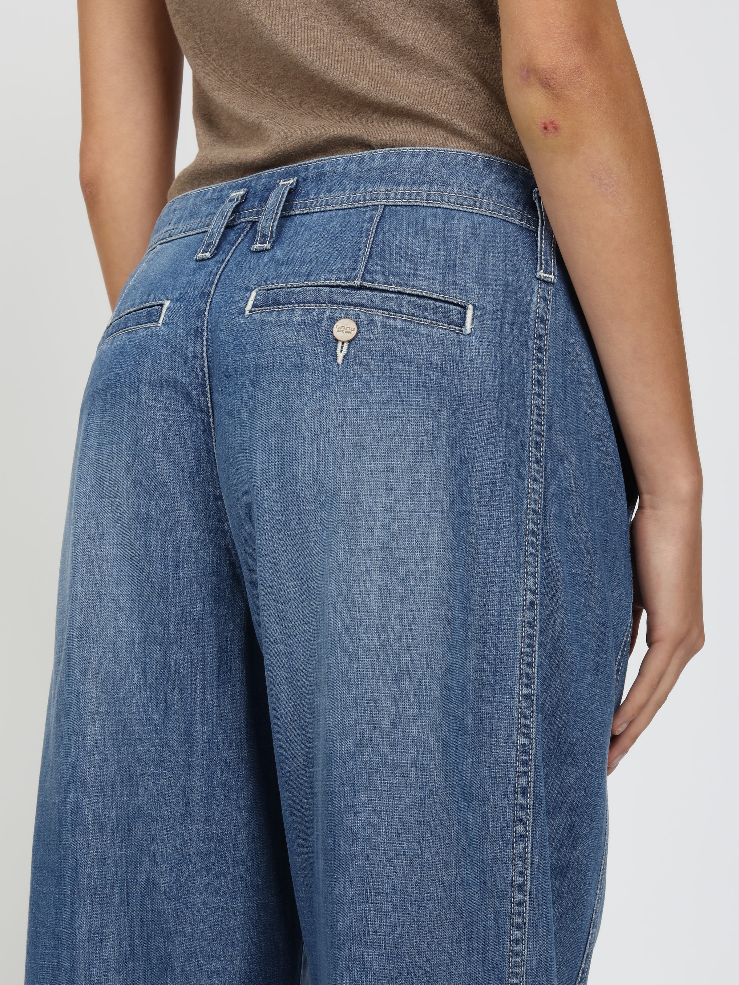 GANG Loose-fit-Jeans »94SINA CHINO« Light Denim, Barrel Fit