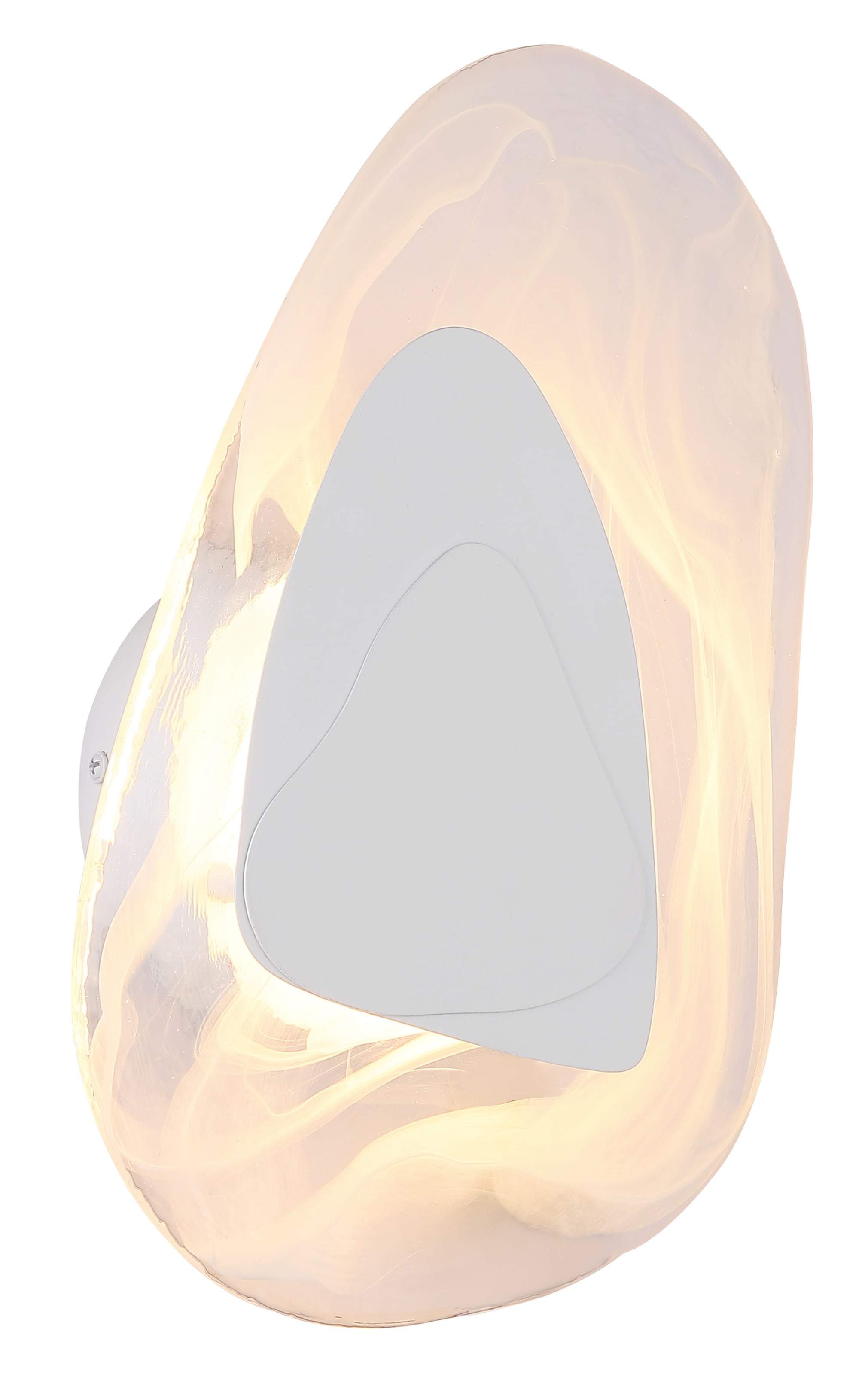 GLOBO LIGHTING LED Wandleuchte »DORSEY«, Leuchtmittel LED-Modul | LED fest integriert, Wandlampe/weiß/Glas klar/BxH: 203x315mm/Deko