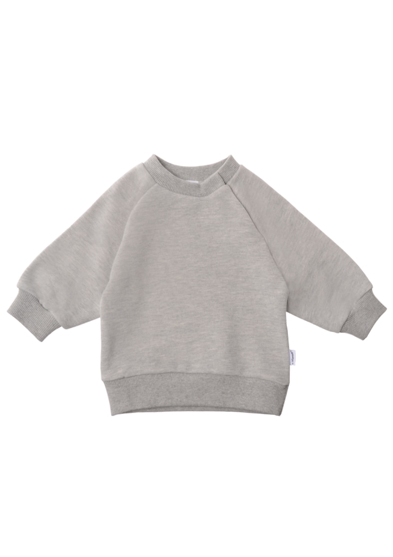 Sweatshirt »grau melange«, mit elastischen Rippbündchen