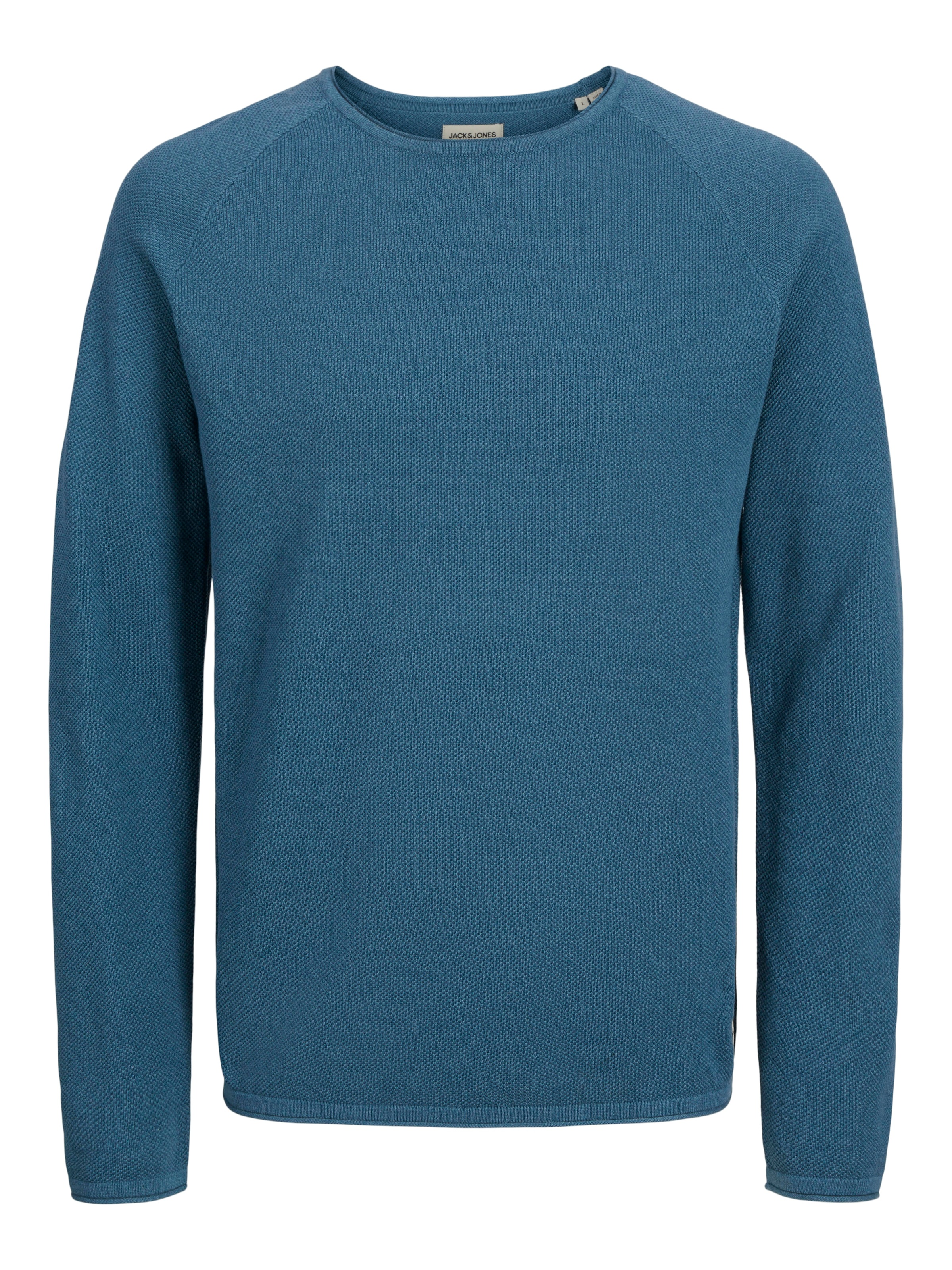 Jack & Jones Rundhalspullover »JJEHILL KNIT CREW NECK NOOS«, aus Strukturstrick