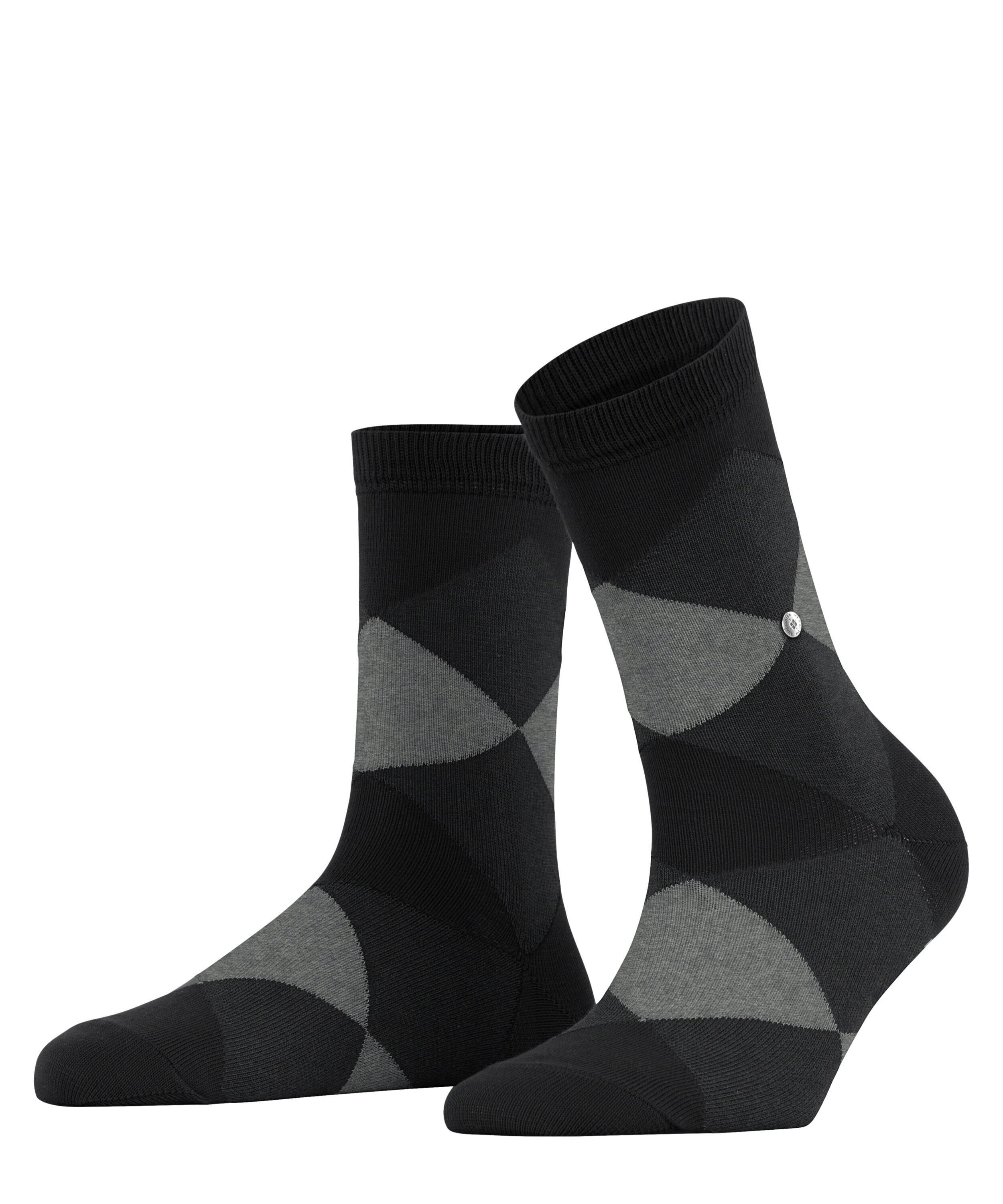 Burlington Kurzsocken "Bonnie" Einheitsgröße 36-41, modernes Argyle-Muster, Burlington-Clip
