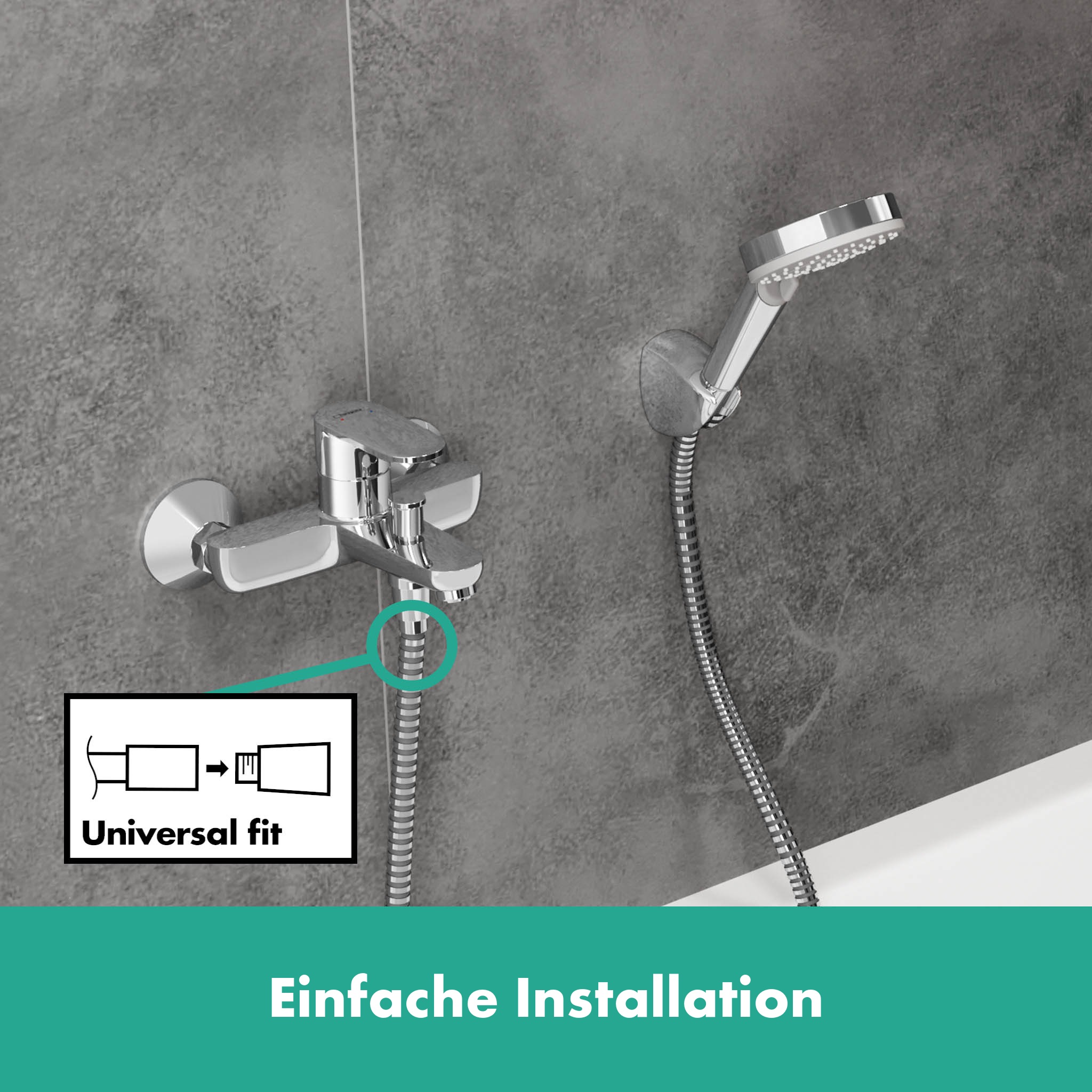 hansgrohe Wannenmischeinheit »Vernis Blend«, Aufputz, chrom