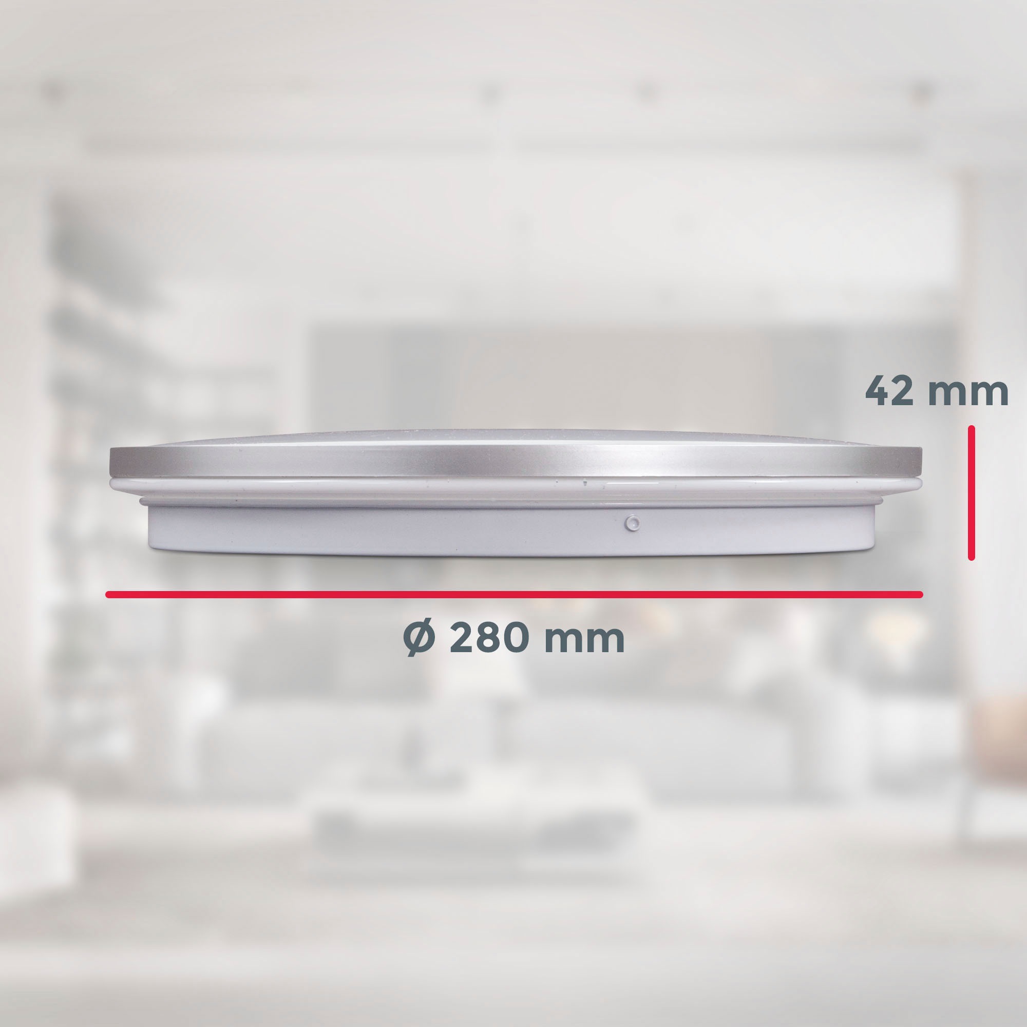B.K.Licht LED Deckenleuchte mit Backlighteffekt und Sternencover, 1 x LED-Platine 18 Watt 2.000lm, 4.000K, nicht dimmbar, Ø 28 cm