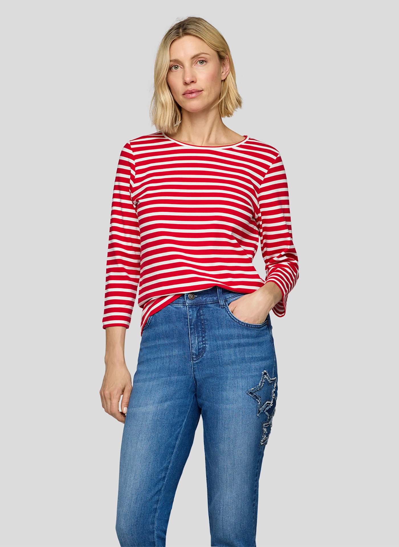 Rabe 3/4-Arm-Shirt, in Streifen-Optik günstig online kaufen