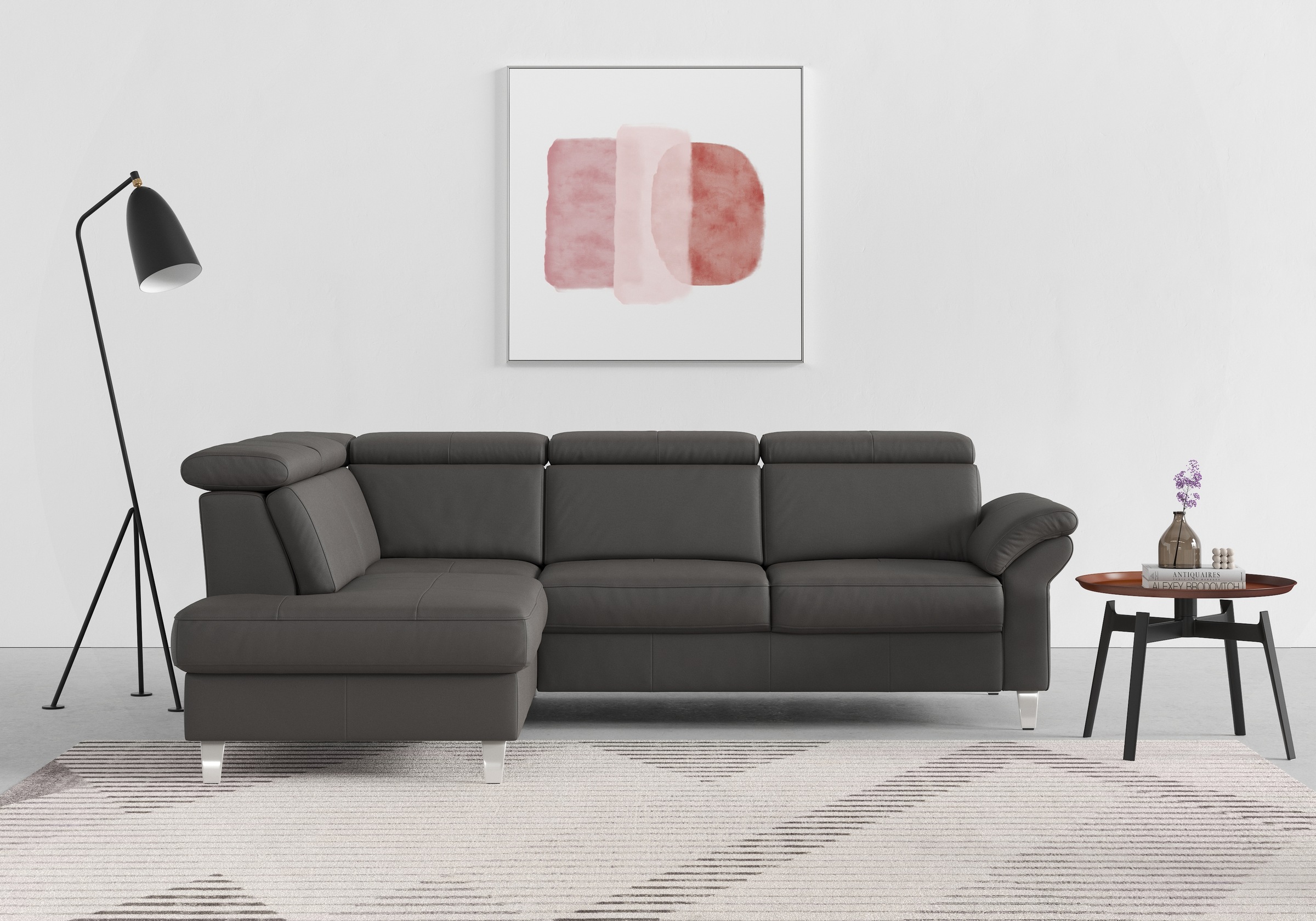 sit&more Ecksofa, inklusive Kopfteilverstellung, wahlweise mit Bettfunktion und Bettkasten