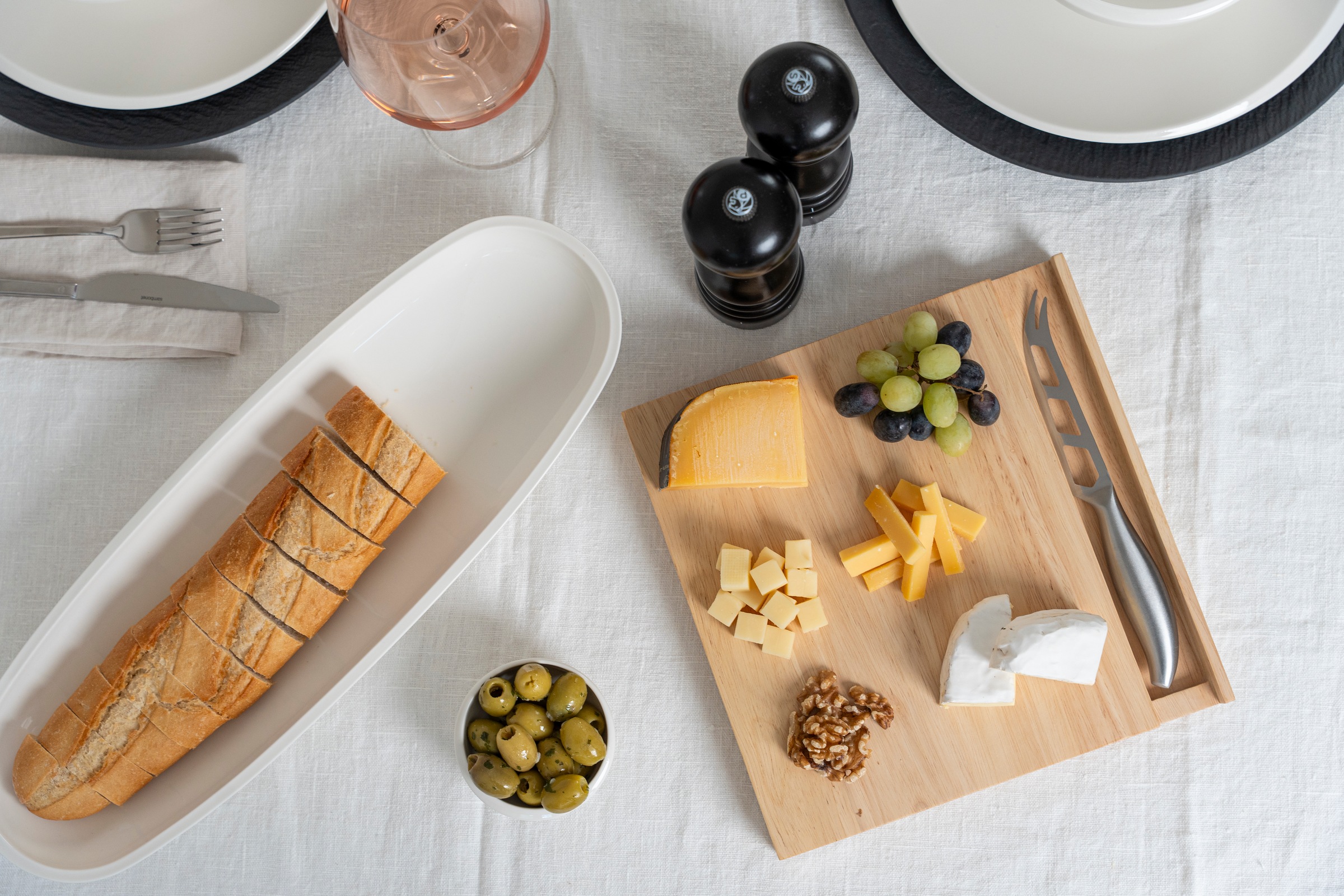 Continenta Käsebrett "mit Messer, Gummibaum" hochwertige Verarbeitung, inkl günstig online kaufen