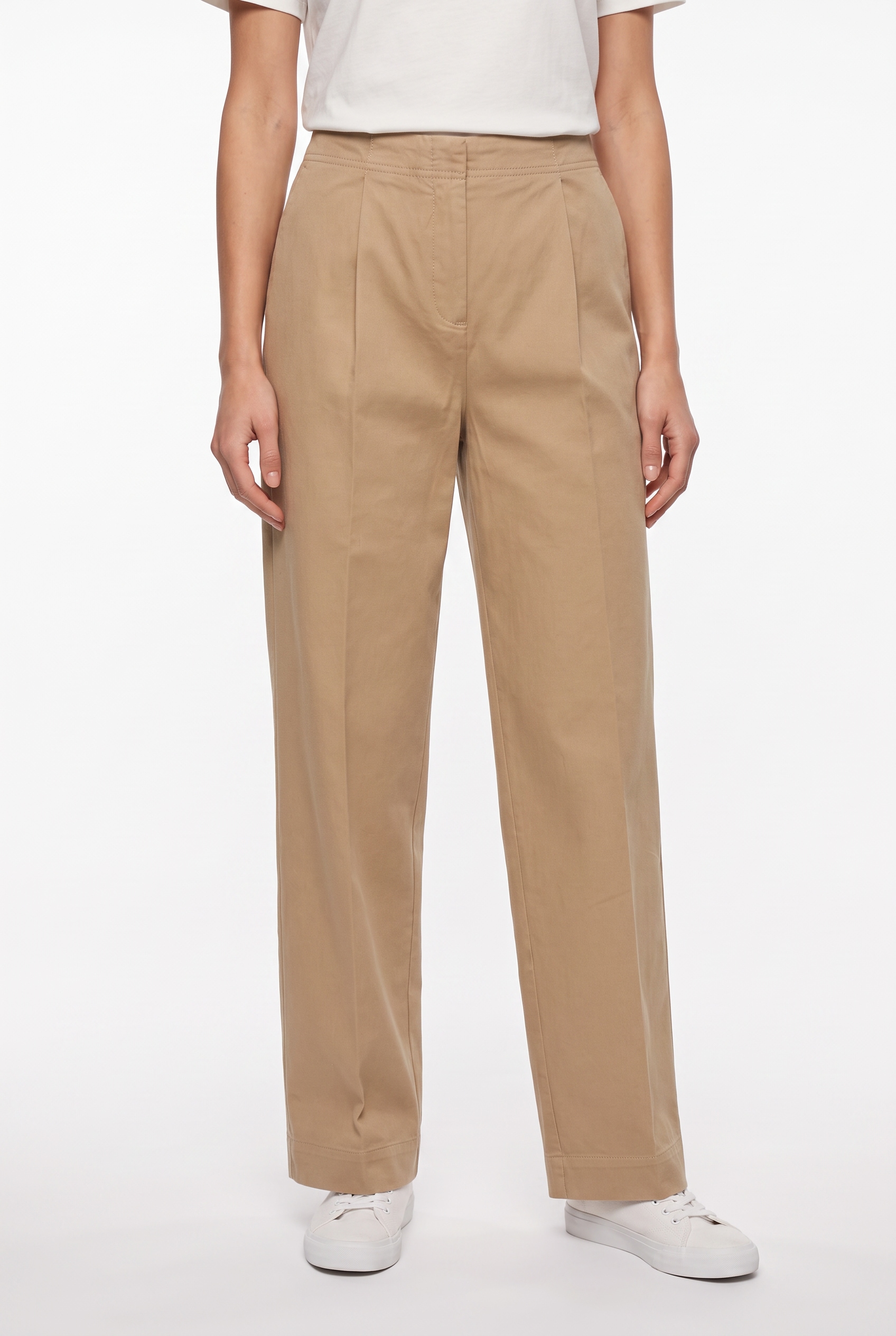 BOSS ORANGE Chinohose "Taquina Premium Damenmode" im Loose Barrel Fit