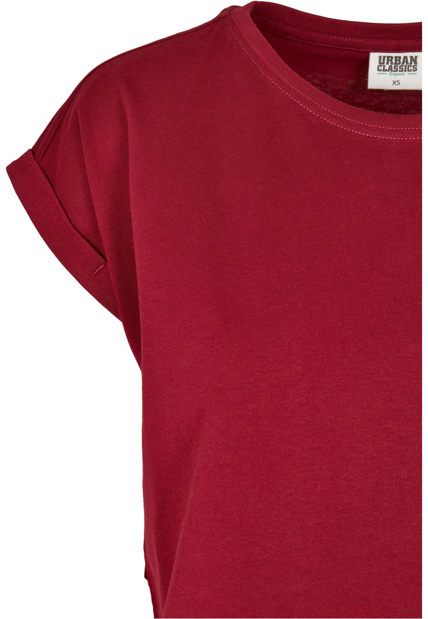 URBAN CLASSICS Kurzarmshirt »Urban Classics Damen Ladies Organic Extended Shoulder Tee«, (1 tlg.)
