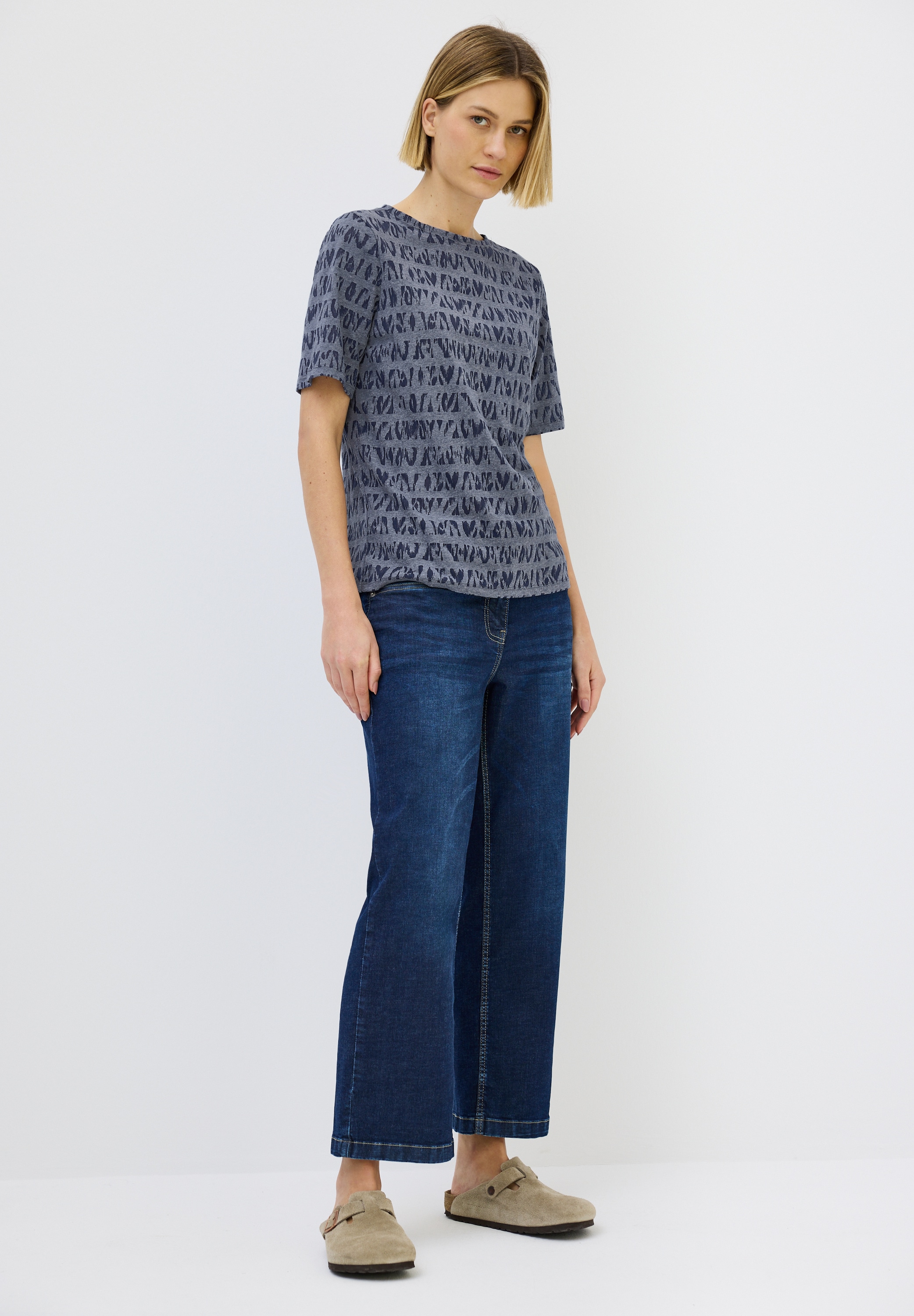 Cecil Print-Shirt, aus elastischem Materialmix