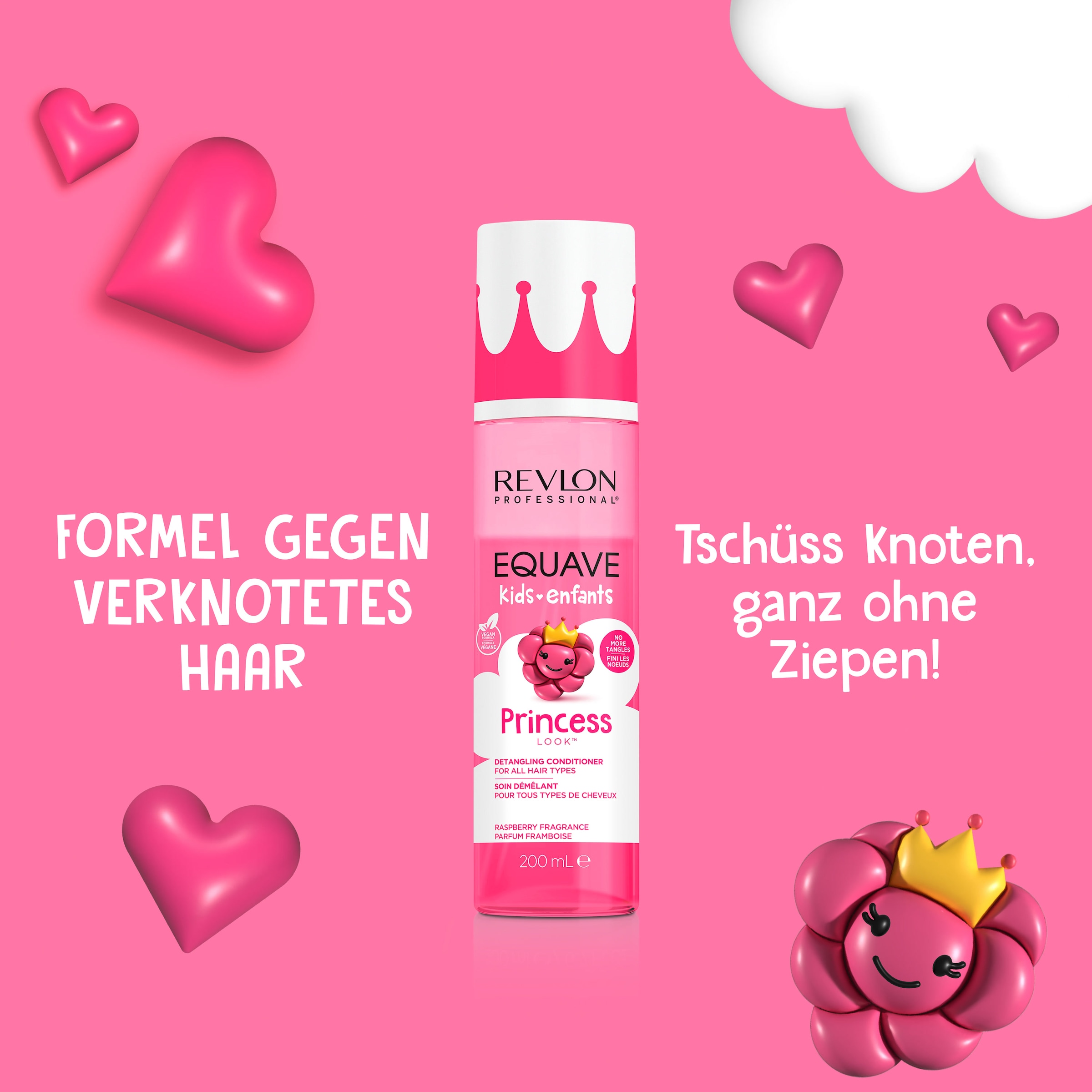 REVLON PROFESSIONAL Haarspülung »EQUAVE PRINCESS LOOK DETANGLING CONDITIONER« Blumiger Duft, frei von Parabenen, Farbstoffen und Allergenen.