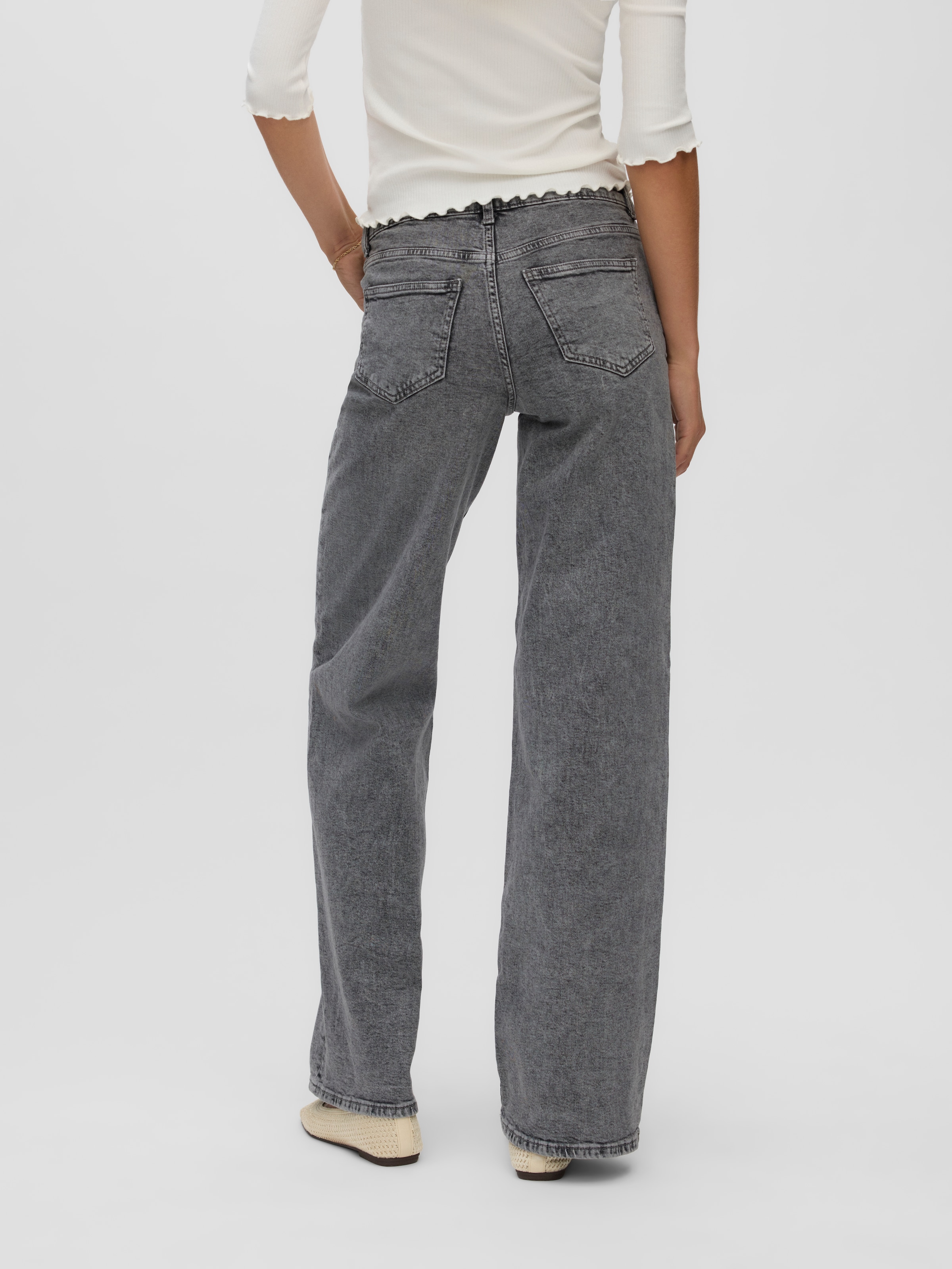 Vero Moda Weite Jeans »VMSANDIE-STRETCH MR WIDE JNS RA269 NOOS« Baumwollmischung, wide fit, mid rise