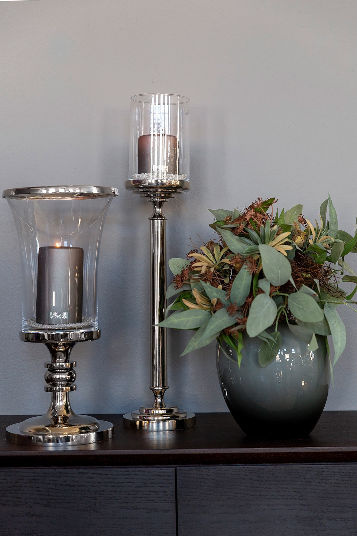 Fink Kerzenhalter »FARET«, Handarbeit, Metall mit Glaseinsatz, für  Stumpenkerzen, Höhe 60 cm | BAUR
