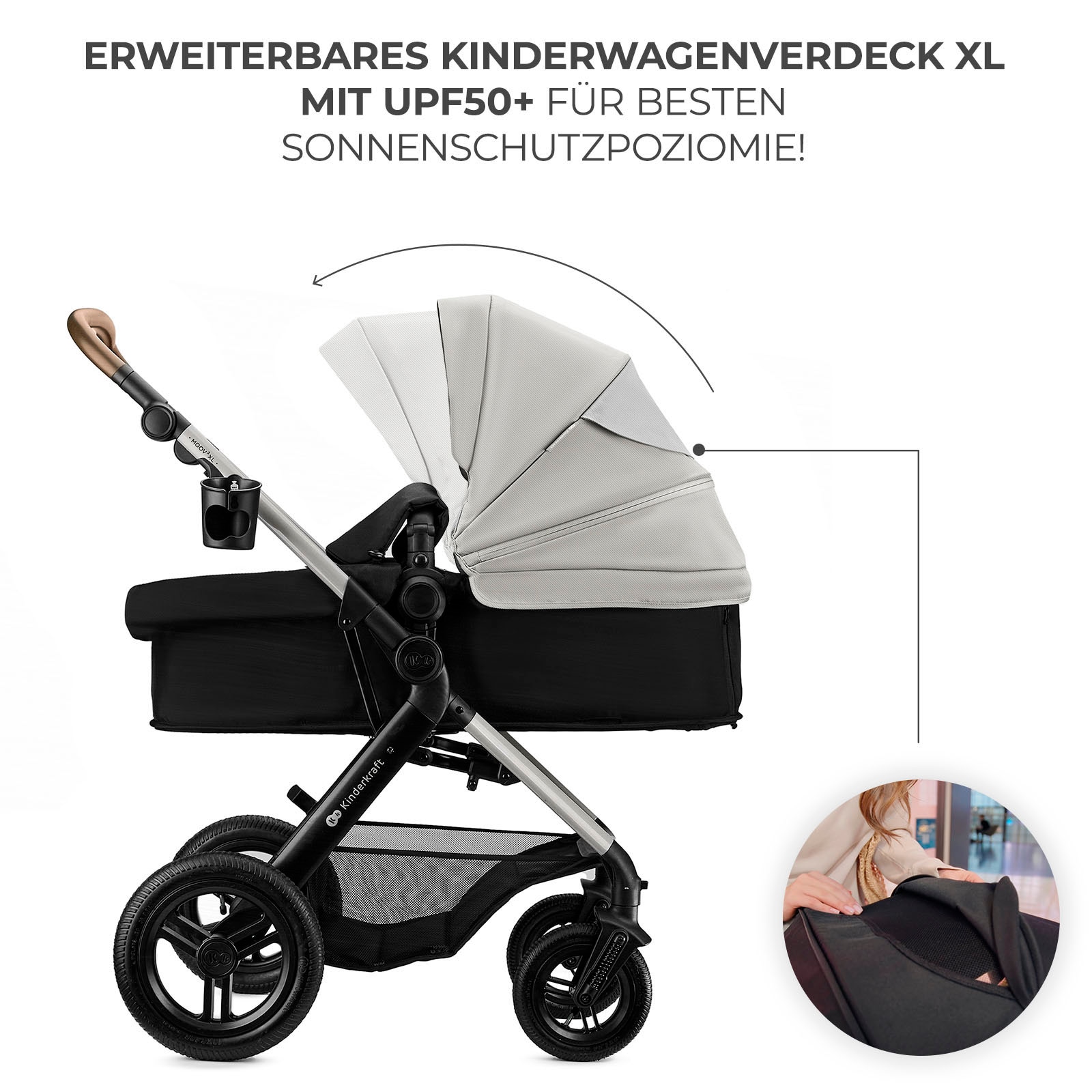 Kinderkraft Kombi-Kinderwagen »MOOV 2 XL«, 27 kg, mit Luftreifen