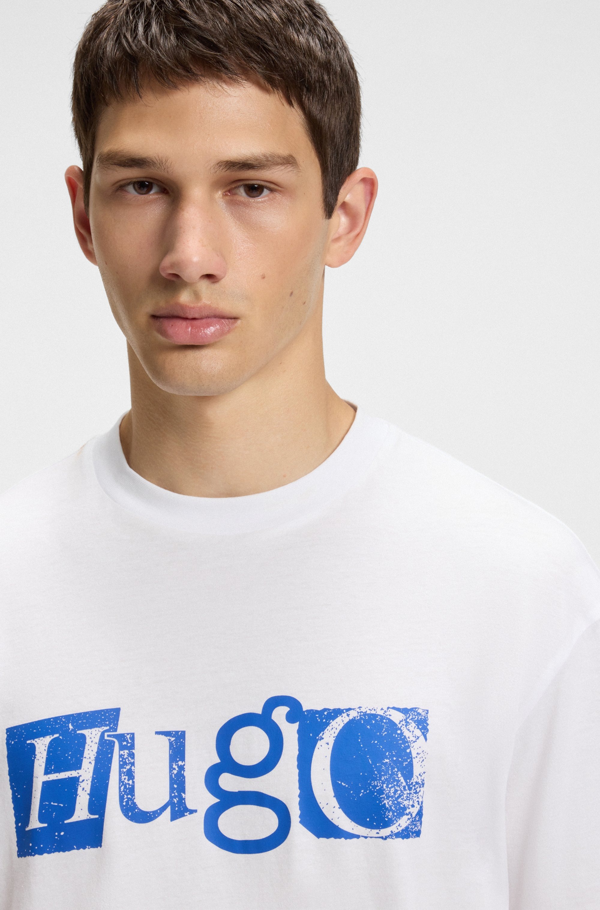 HUGO Blue T-Shirt "Nugix", mit grafischem Logo-Druck günstig online kaufen