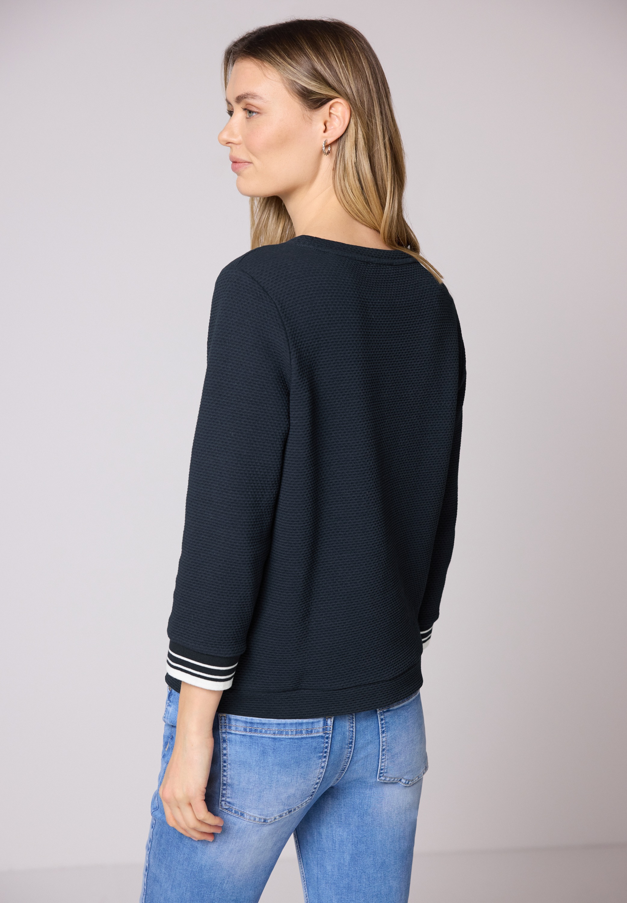 STREET ONE 3/4-Arm-Shirt mit U-Boot-Ausschnitt günstig online kaufen